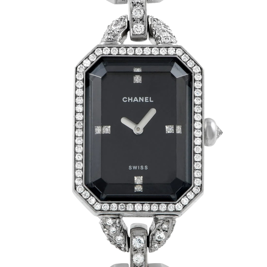 CHANEL Première Baguette Diamond Ladies Watch Premiere Baguette: CHANEL Première Baguette Diamond Ladies Watch Premiere Baguette CHANELPremière Baguette Diamond Ladies Watch Premiere BaguetteDesigned with a petite dial, a diamond-studded bezel, and a diamond-encr
