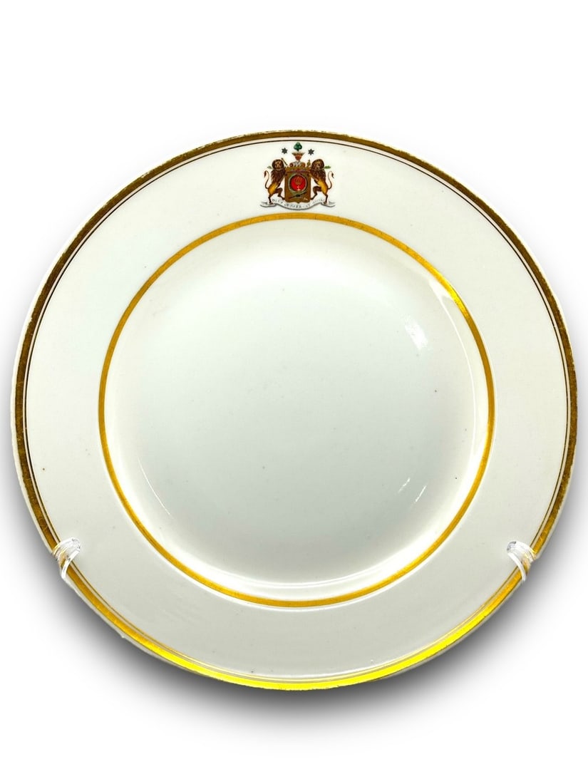 Lomonosov Imperial Porcelain Factory, Armorial Plate From The Count Sheremetev Family - Plate -: Imperial Russian Porcelain Armorial Plate From The Count Sheremetev FamilyThe Sheremetev family held many high commanding ranks in the Russian military, governorships and eventually the rank of Count