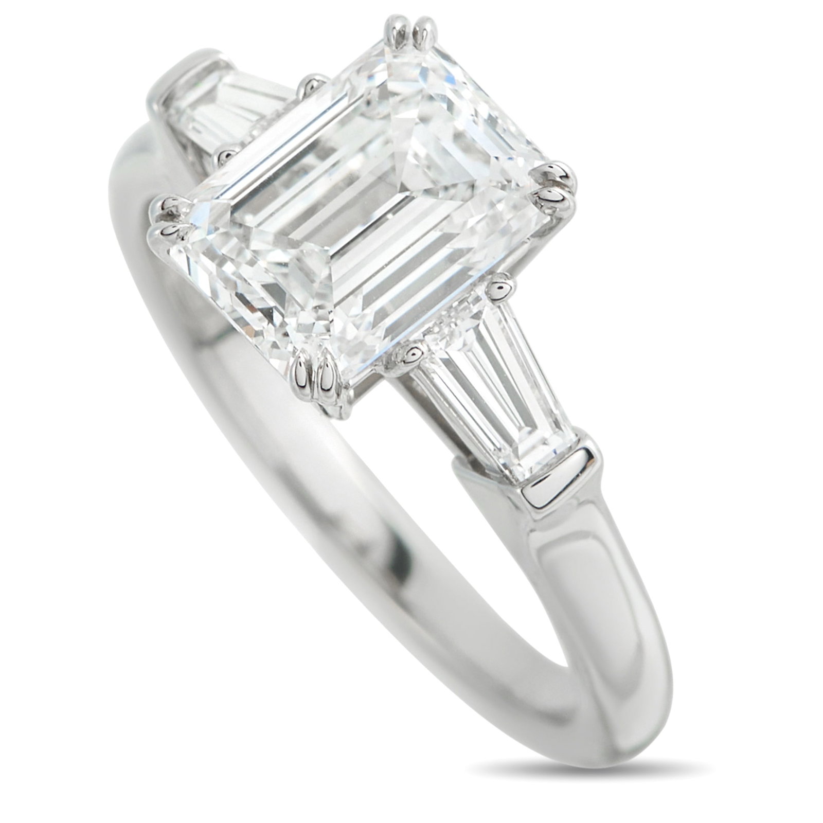 Harry Winston Platinum 2.24ct Diamond Three-Stone Ring (1 of 8)