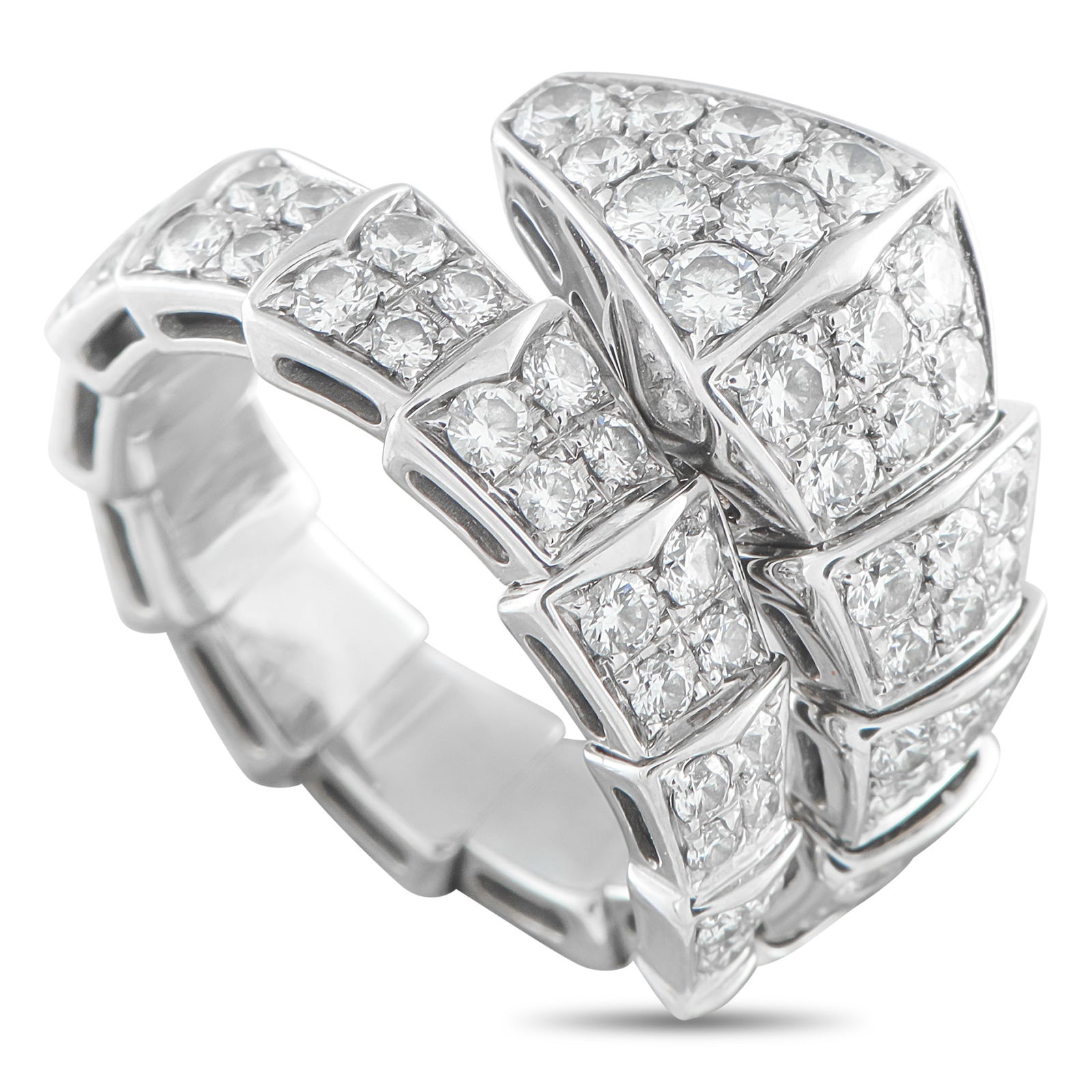 Bvlgari Serpenti 18K White Gold 1.89ct Diamond Ring (1 of 4)