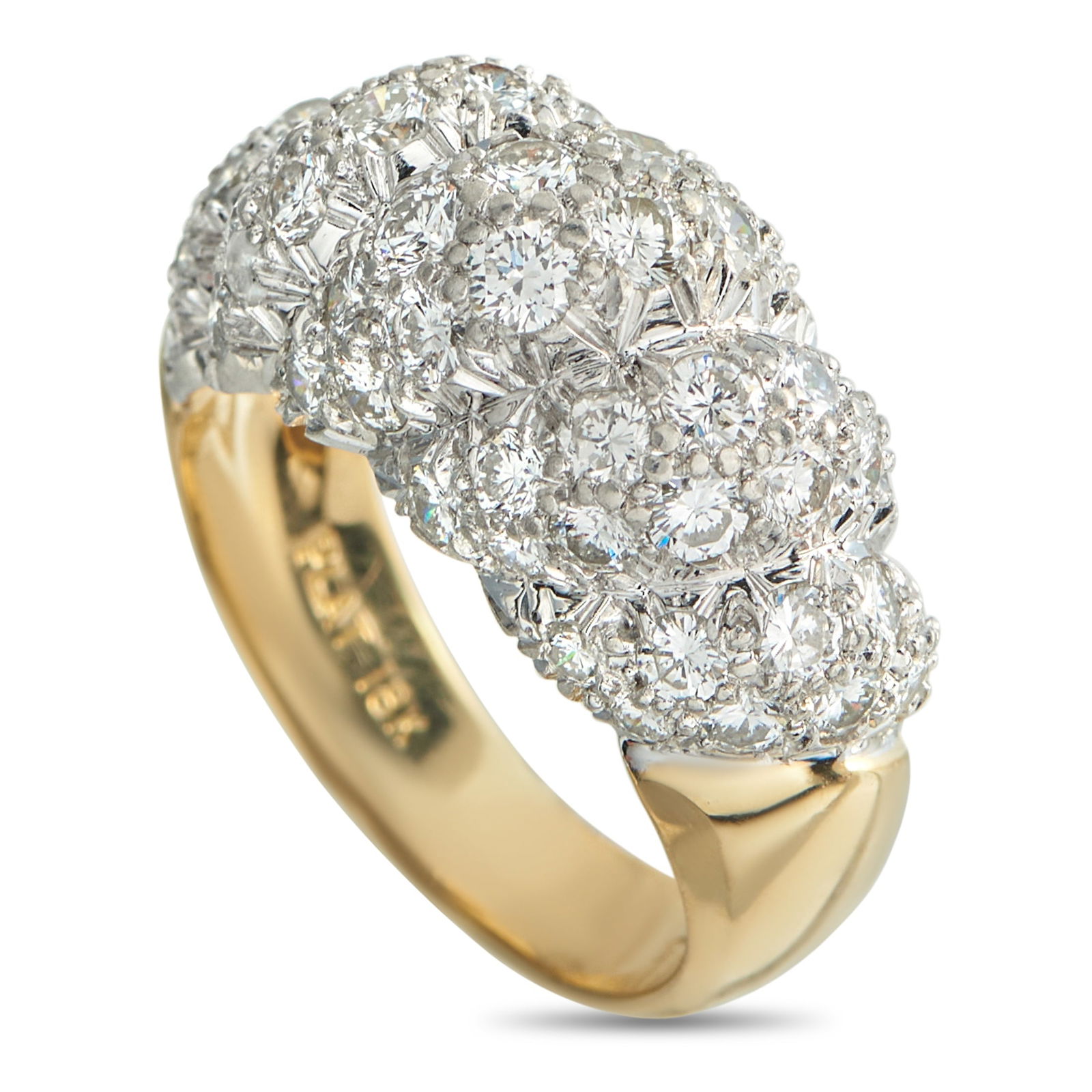 David WebbPlatinum and 18K Yellow Gold 2.0ct Diamond Ring (1 of 5)