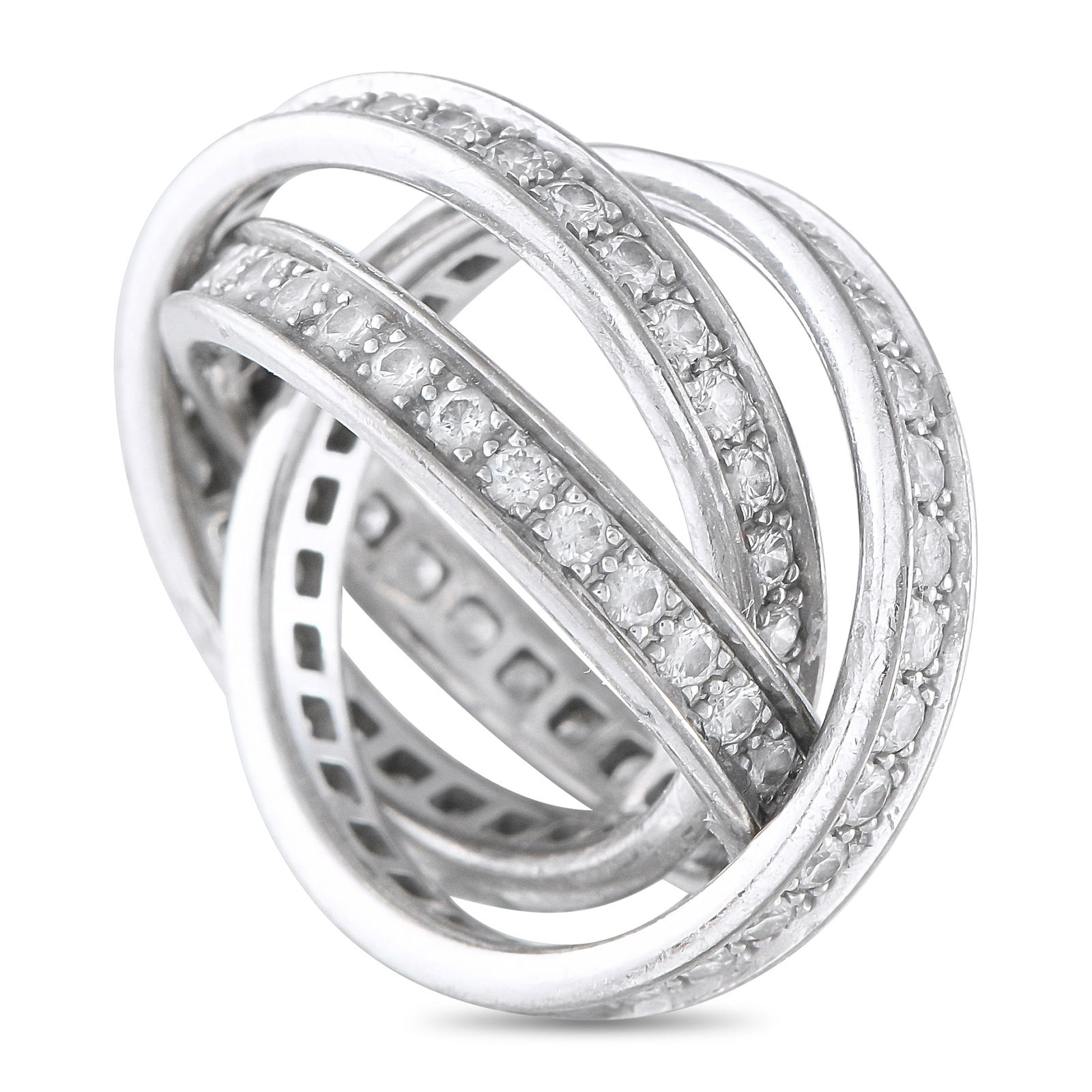Cartier Trinity 18K White Gold Diamond Ring (1 of 5)