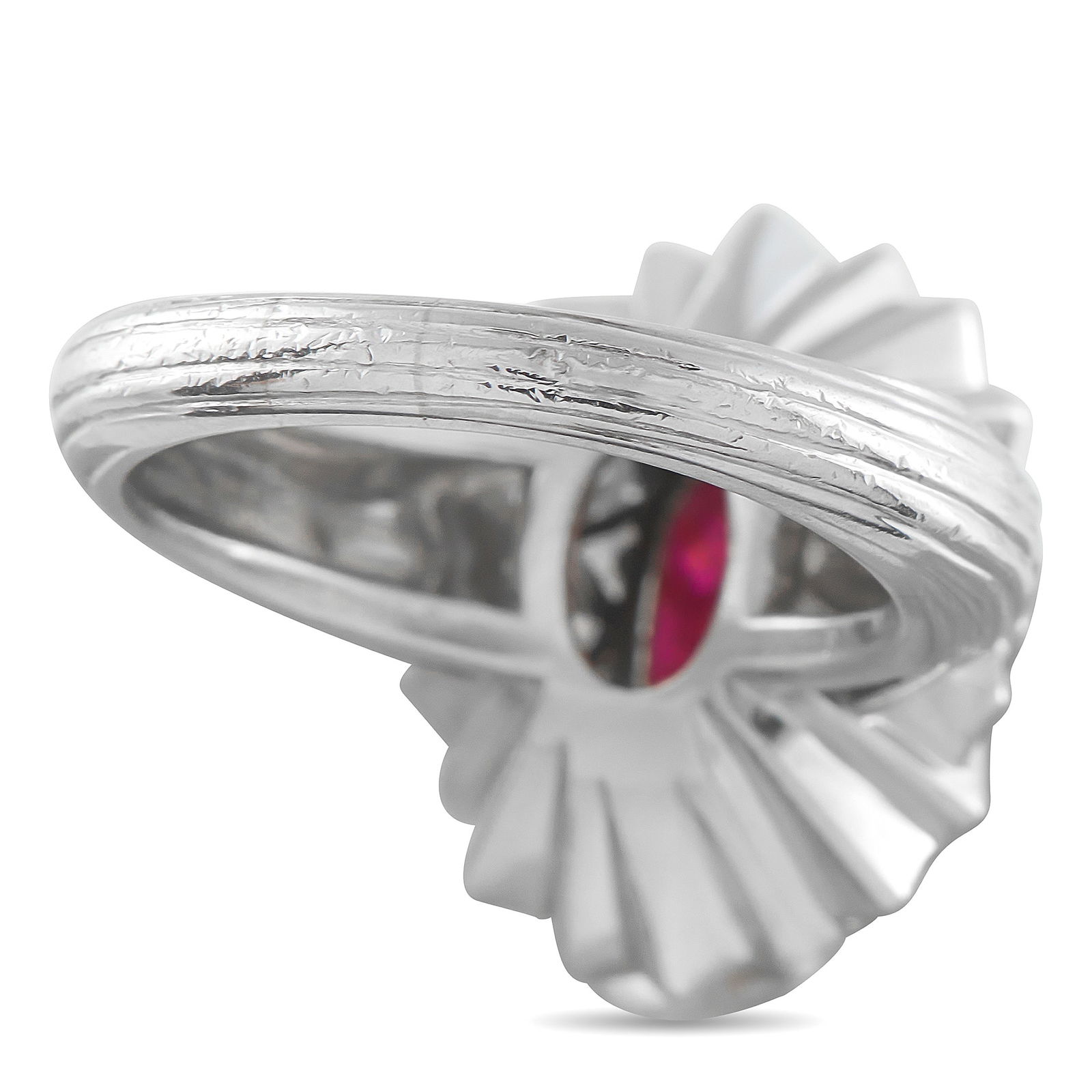MauboussinPlatinum 1.30ct Diamond and Ruby Ring - 4