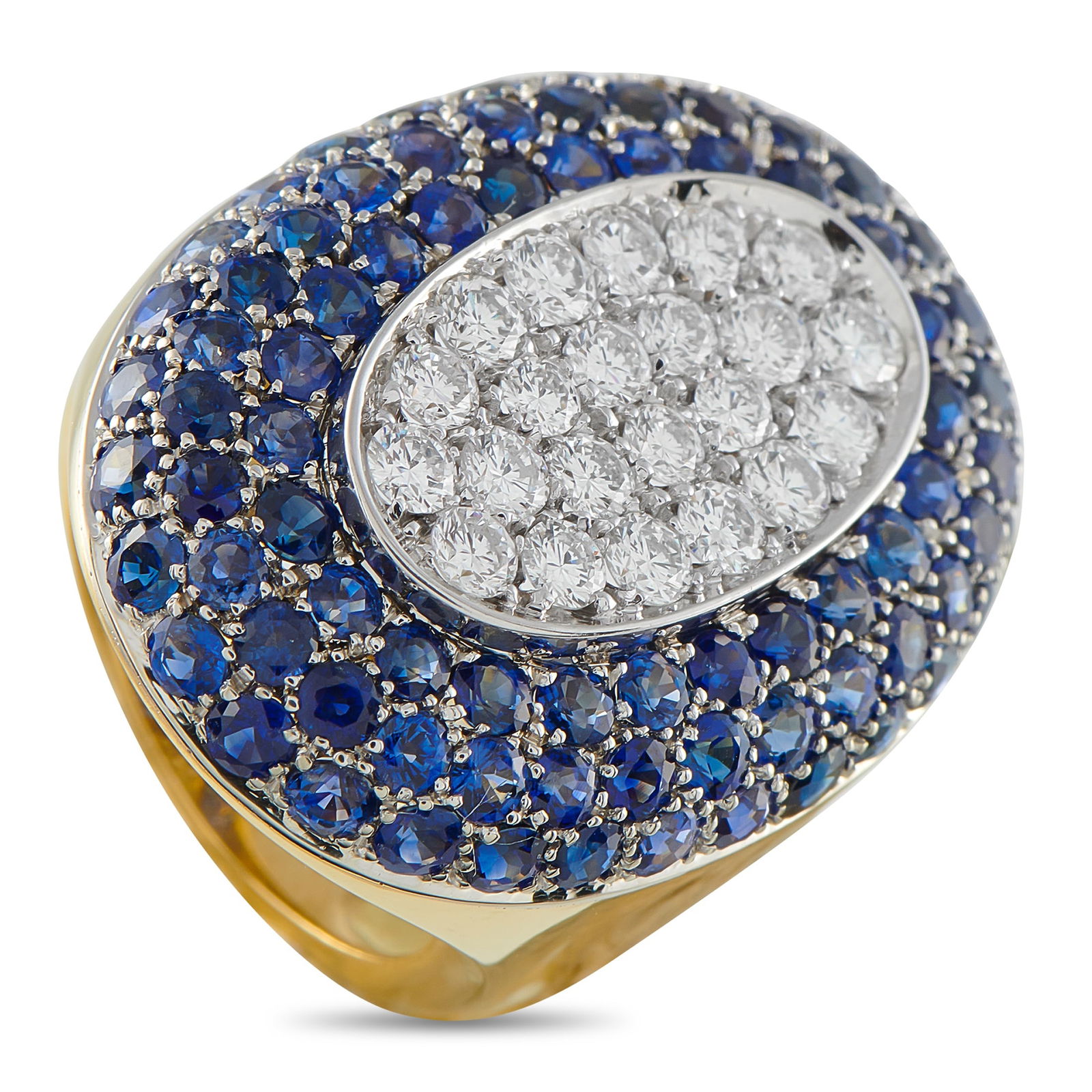 Exclusive 18K White Gold 2.25ct Diamond and Sapphire Ring (1 of 4)