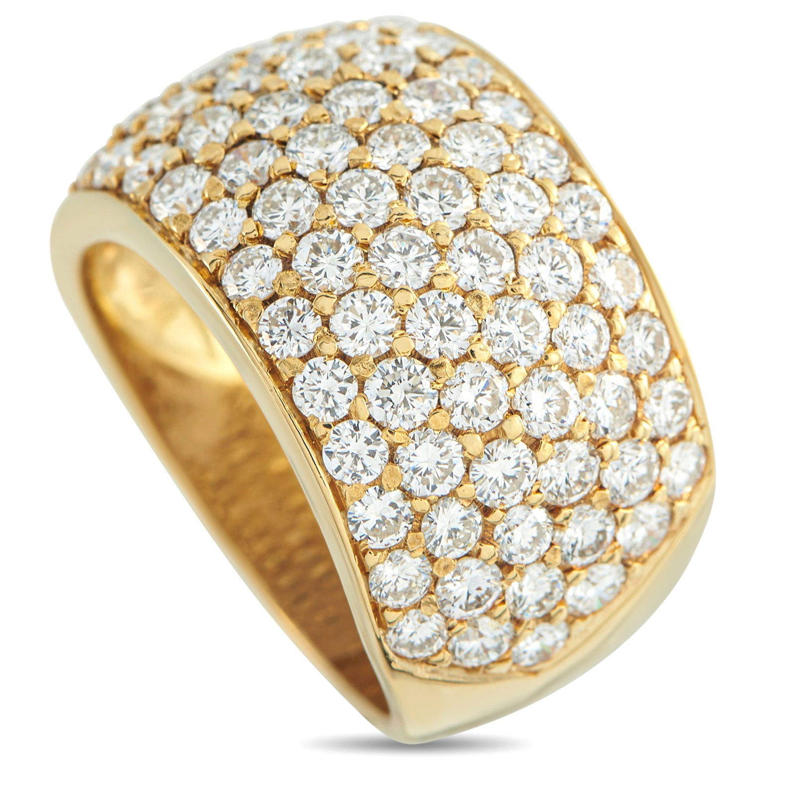 Exclusive 18K Yellow Gold 2.45ct Diamond Wide Band (1 of 4)