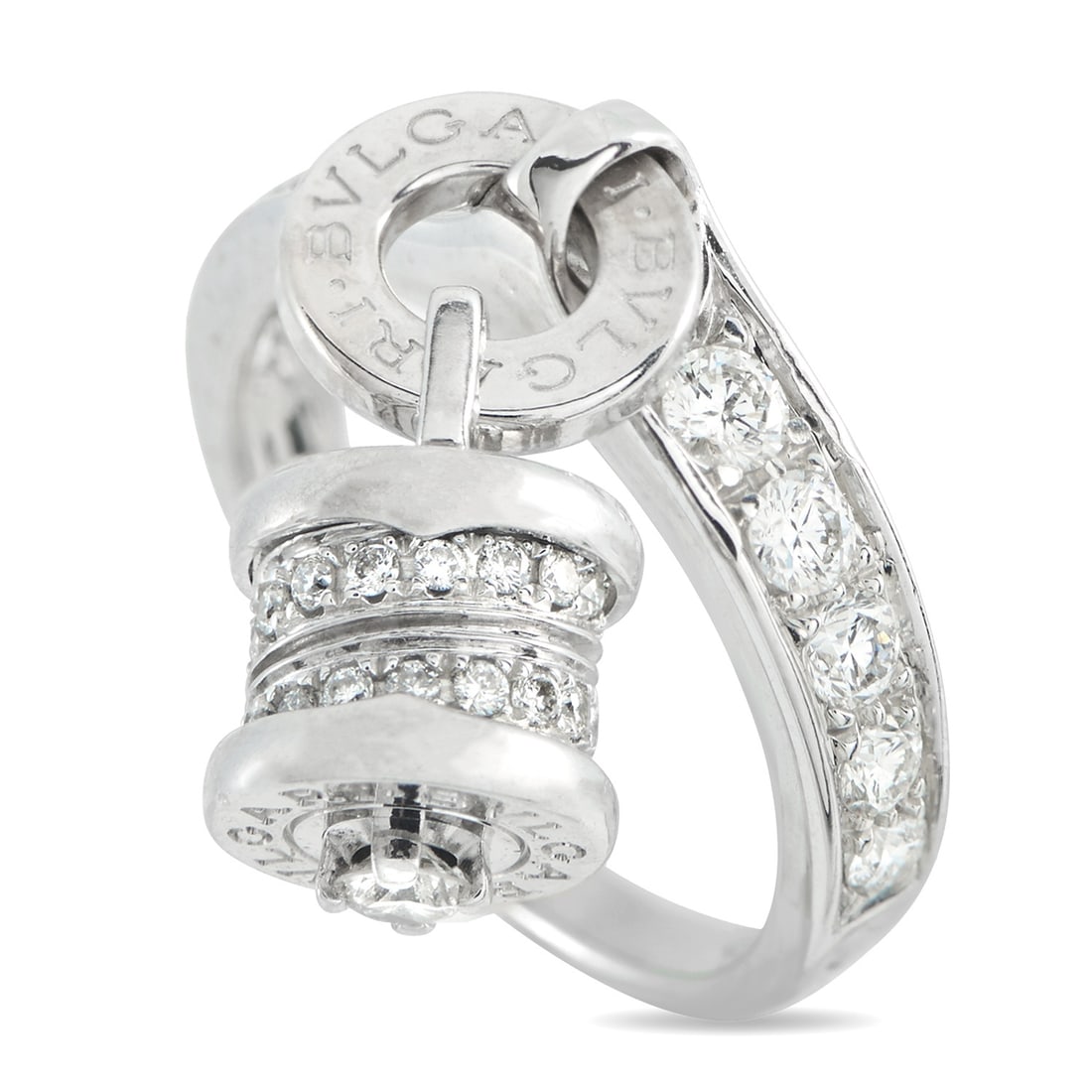 Bvlgari B.zero1 Element 18K White Gold Diamond Ring (1 of 4)