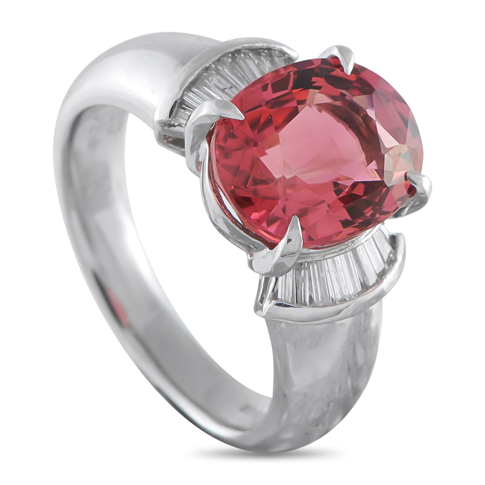 Exclusive Platinum 0.24ct Diamond and Tourmaline Ring (1 of 4)