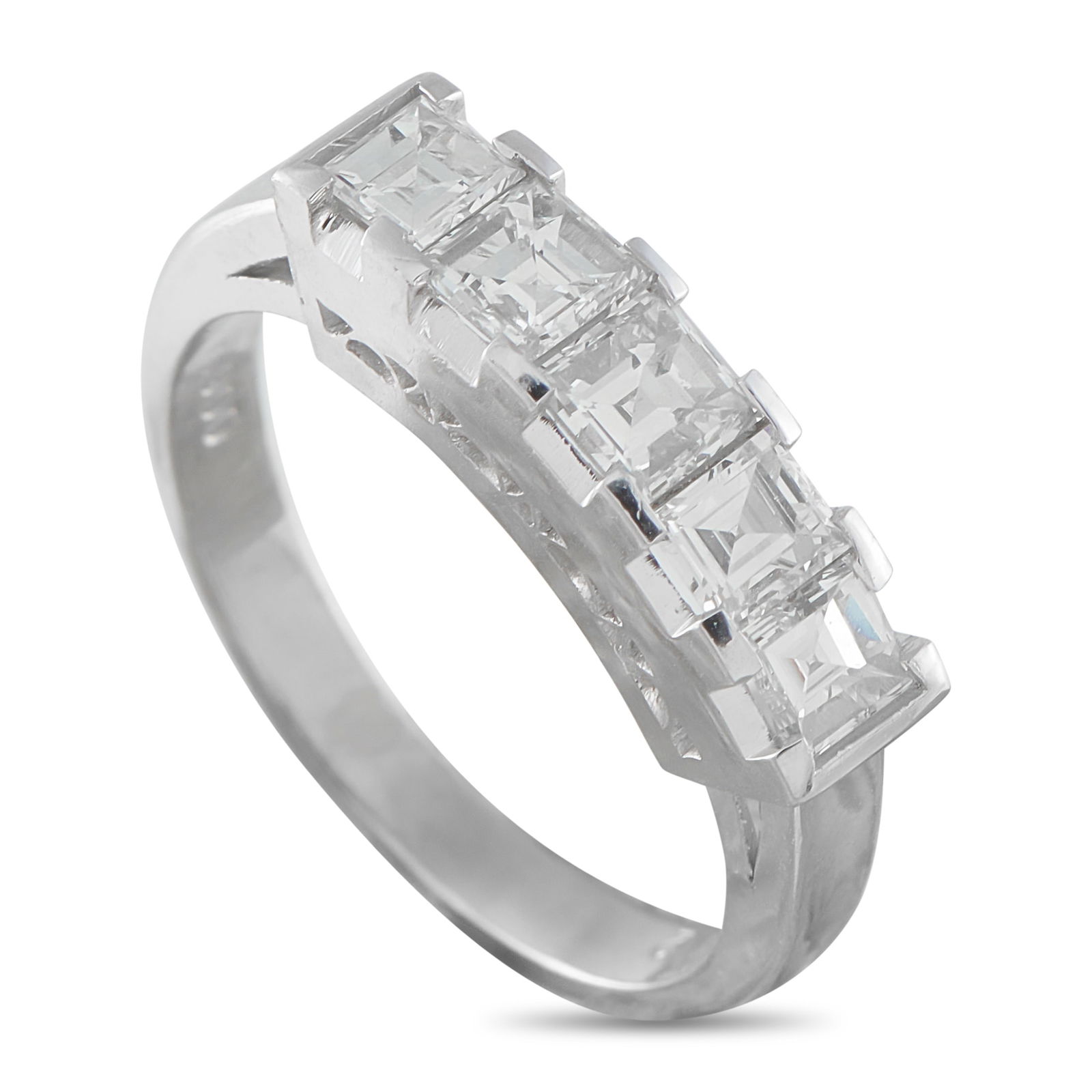 Exclusive Platinum 1.02ct Diamond 5-Stone Ring (1 of 4)