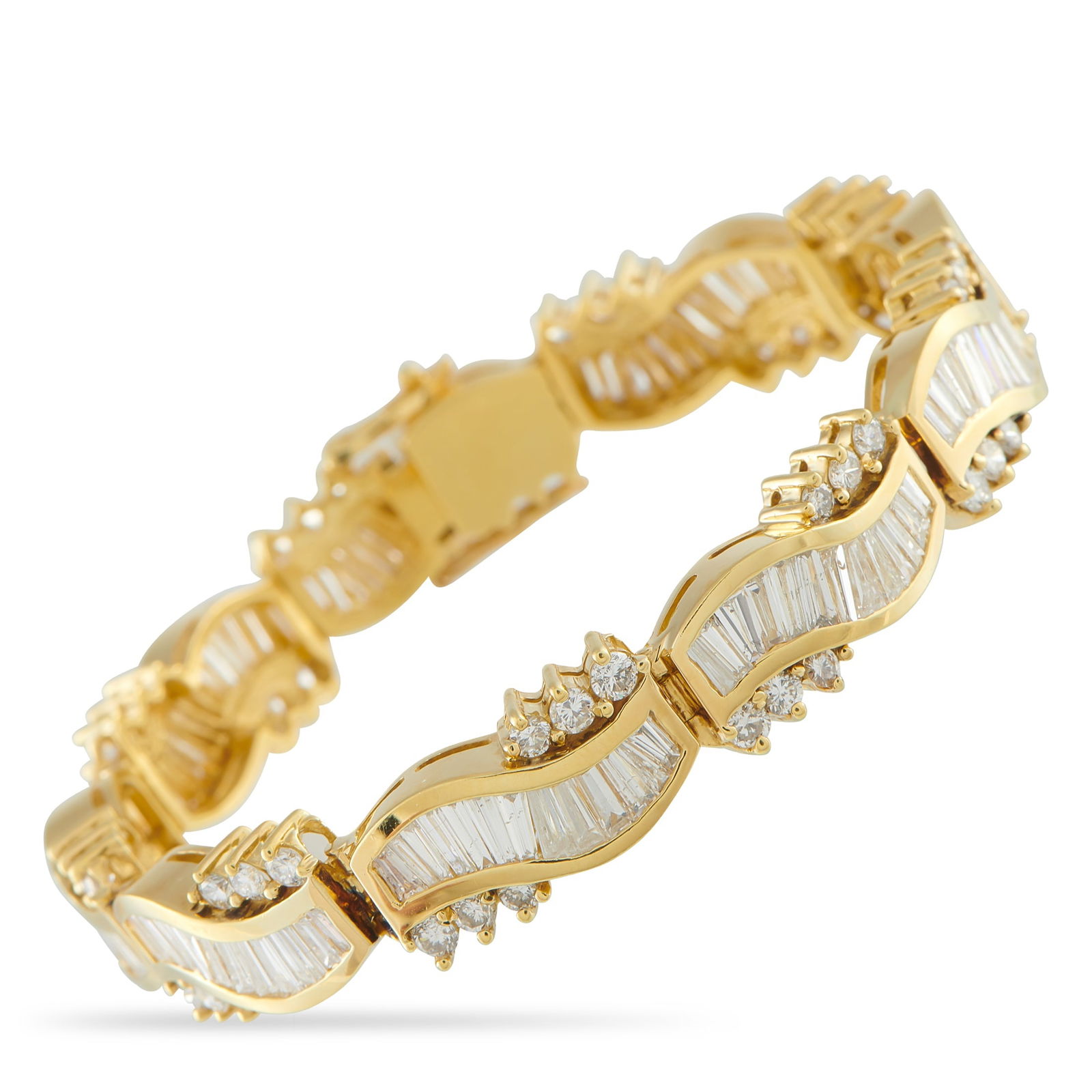 Exclusive 18K Yellow Gold 13.24ct Diamond Bracelet (1 of 3)