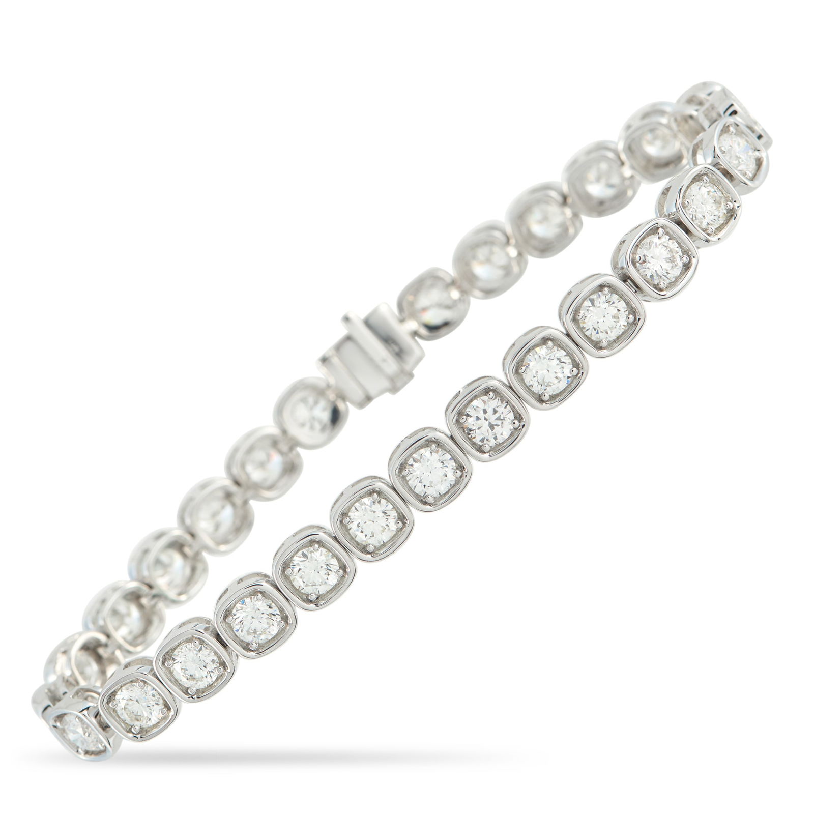 Exclusive 18k White Gold 8.0ct Diamond Bracelet (1 of 4)