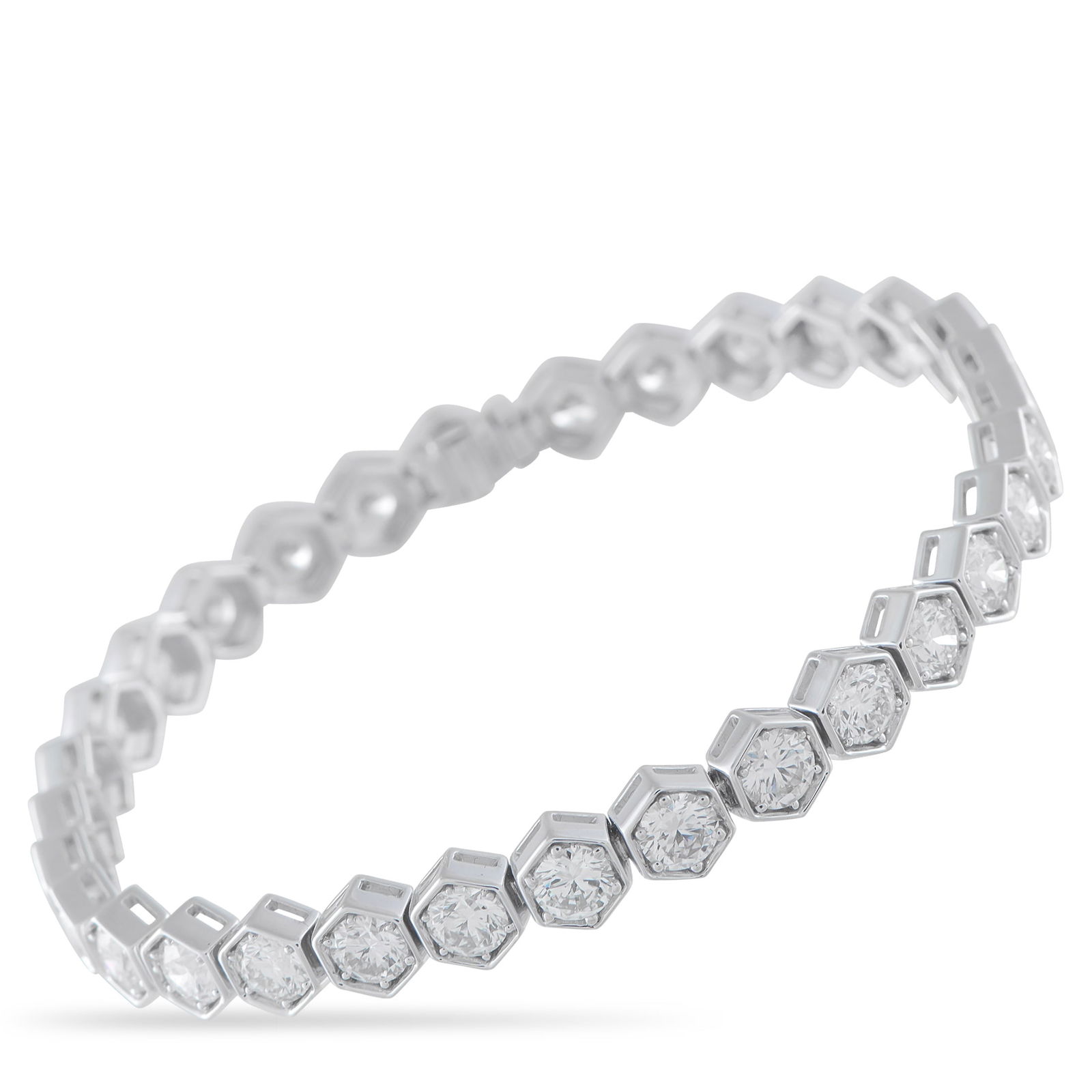 Exclusive 18K White Gold 8.75ct Diamond Bracelet (1 of 3)
