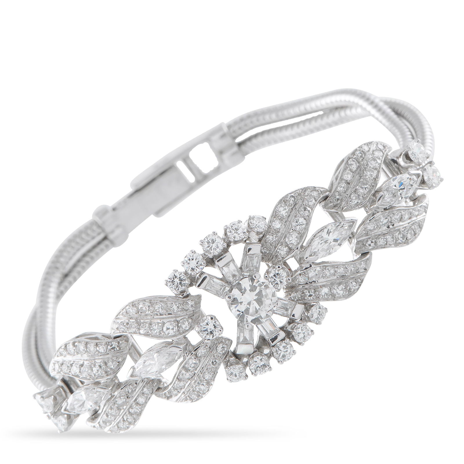 Exclusive Platinum 5.70ct Diamond Bracelet (1 of 3)