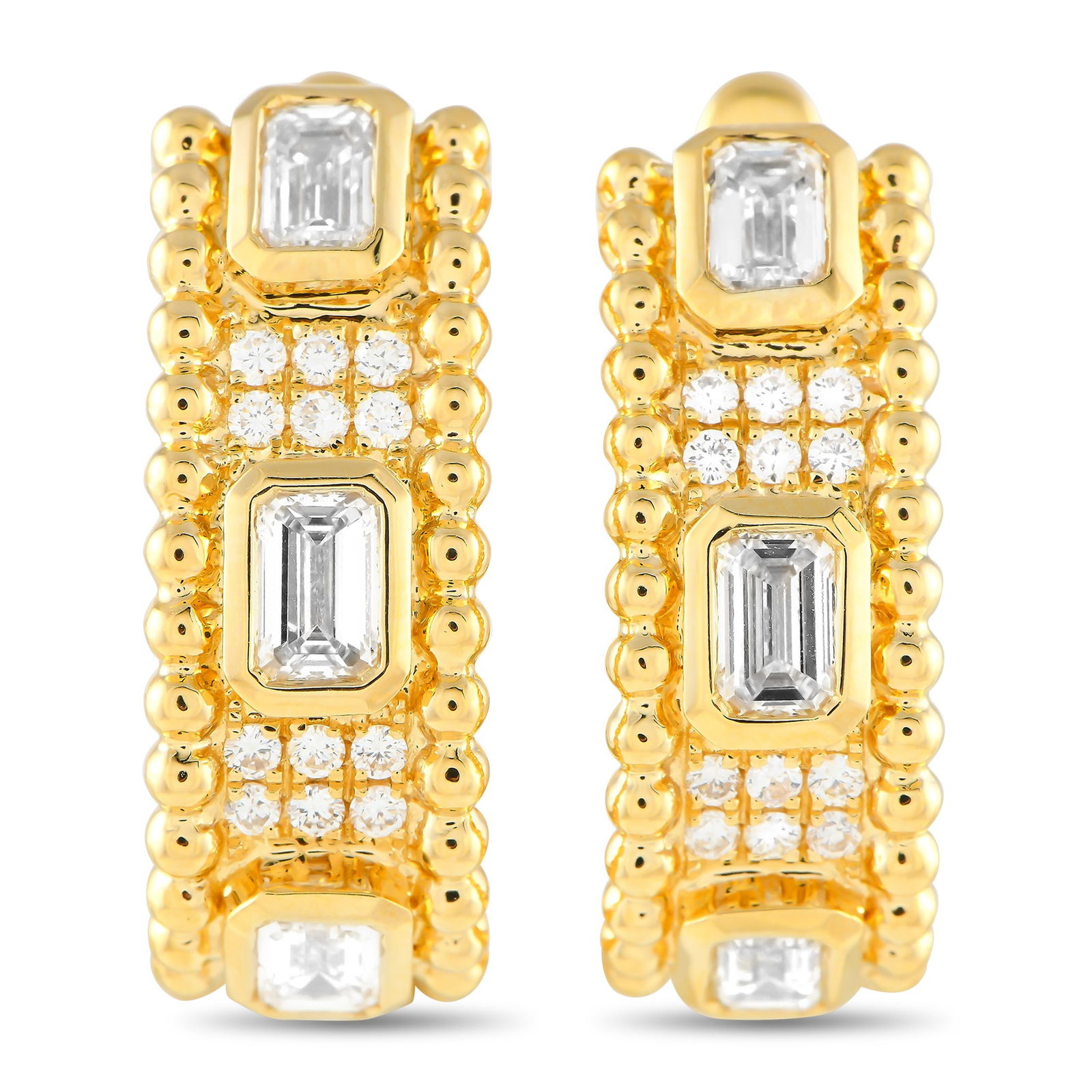 Exclusive 18K Yellow Gold 2.25ct Diamond Earrings (1 of 2)