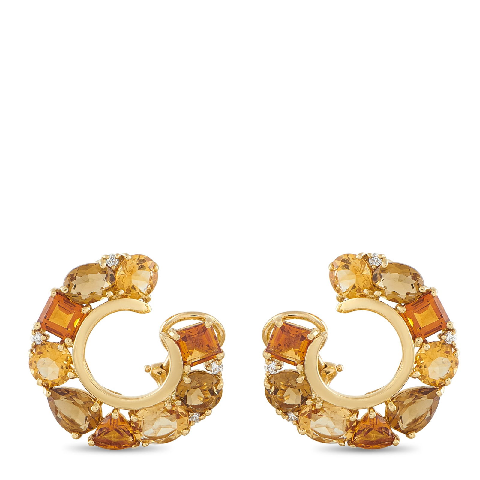 Seaman Schepps18K Yellow Gold Colored Gemstone Earrings (1 of 4)
