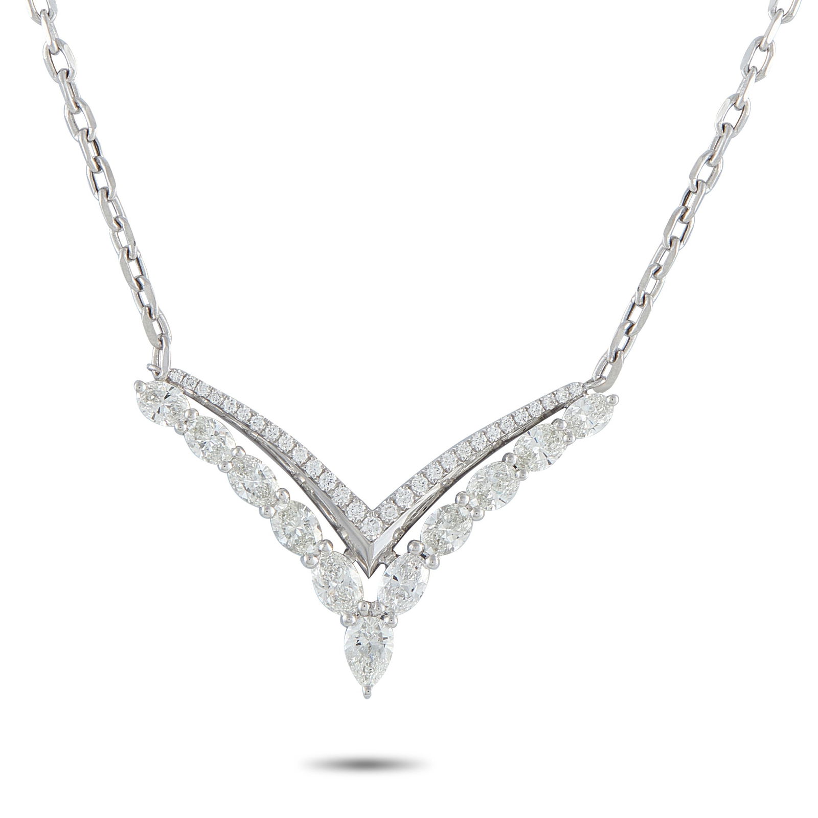 Exclusive 18K White Gold 2.20ct Diamond Necklace (1 of 4)