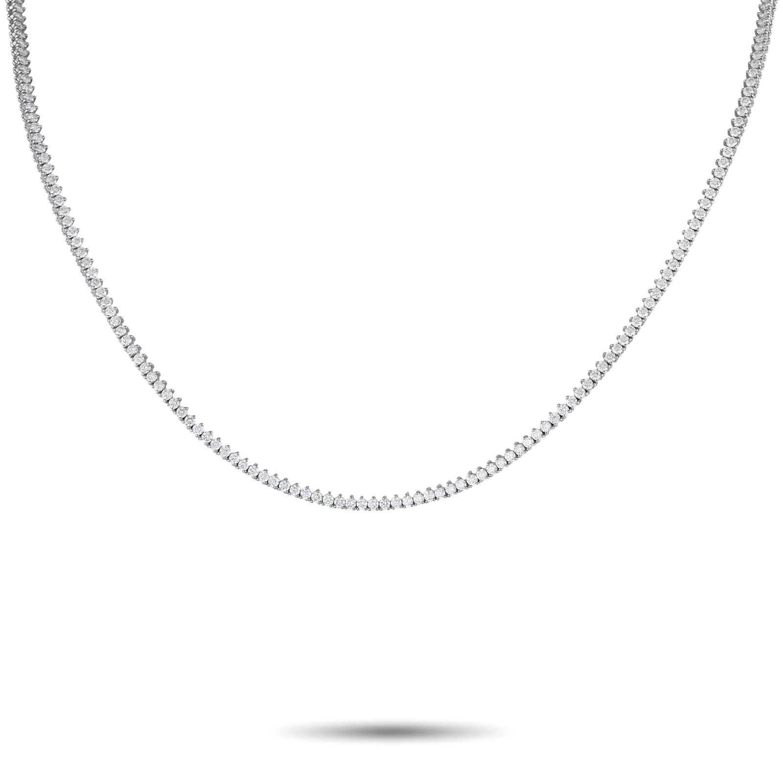 Exclusive 14K White Gold 5.16ct Lab-Grown Diamond Tennis Necklace (1 of 4)