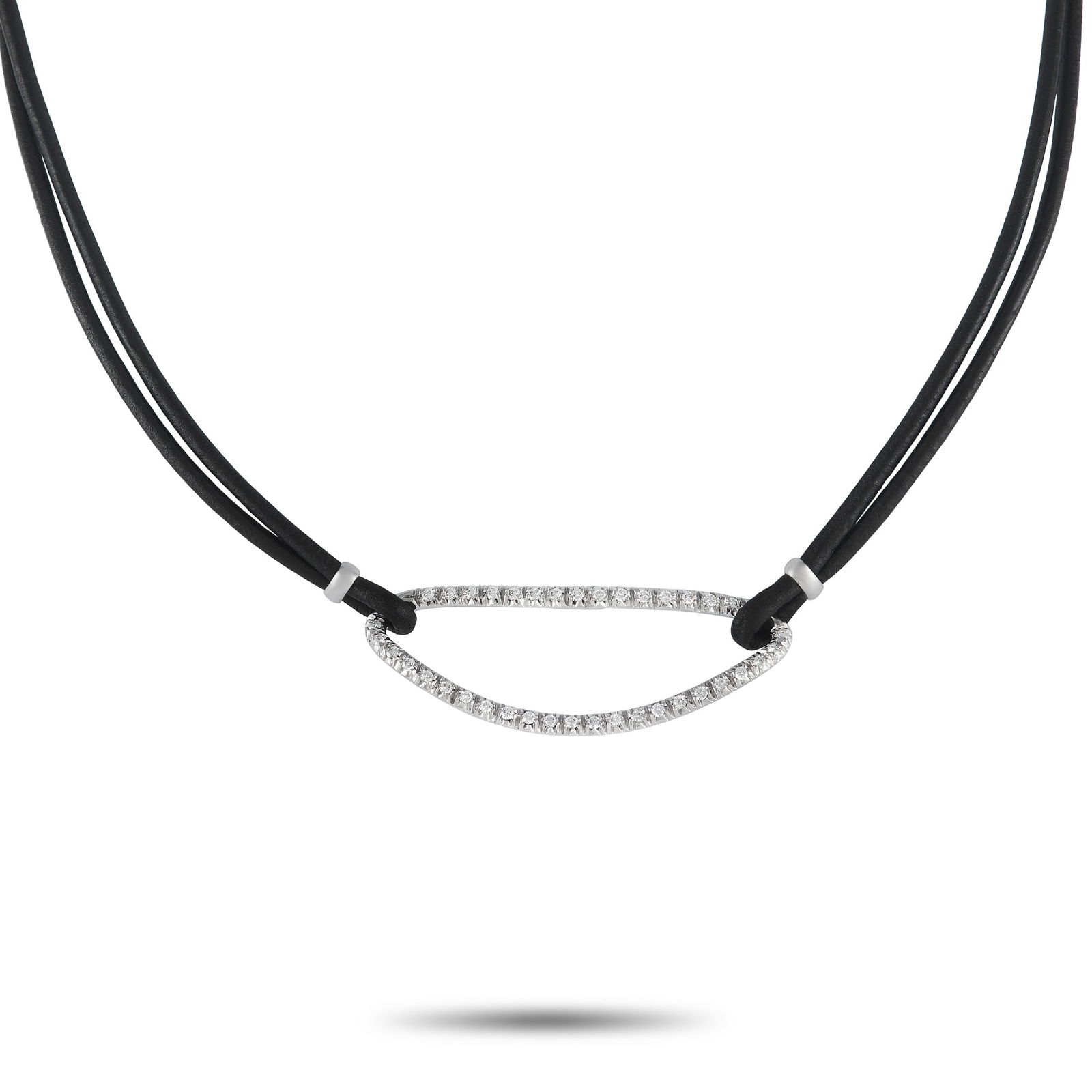Piero Milano18K White Gold 0.72ct Diamond Cord Necklace (1 of 4)