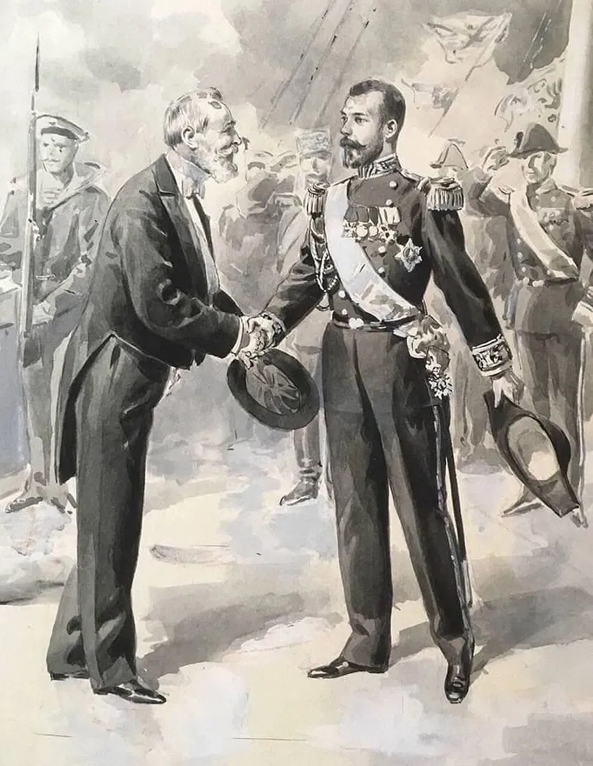 JEAN PAUL TINAYRE Russian Emperor Nicholas II and Their Majesty Émile François Loubet - Russian (1 of 9)