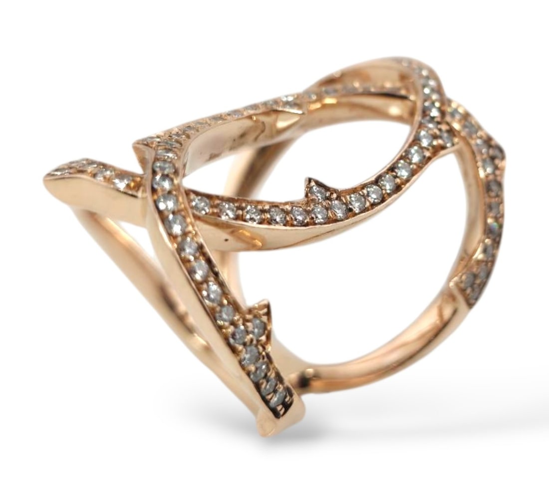 Ring - 14 kt. Yellow gold, 14K Gold & 1.01ct Diamond Women's Ring - 1.01ct. tw. Diamond (1 of 9)