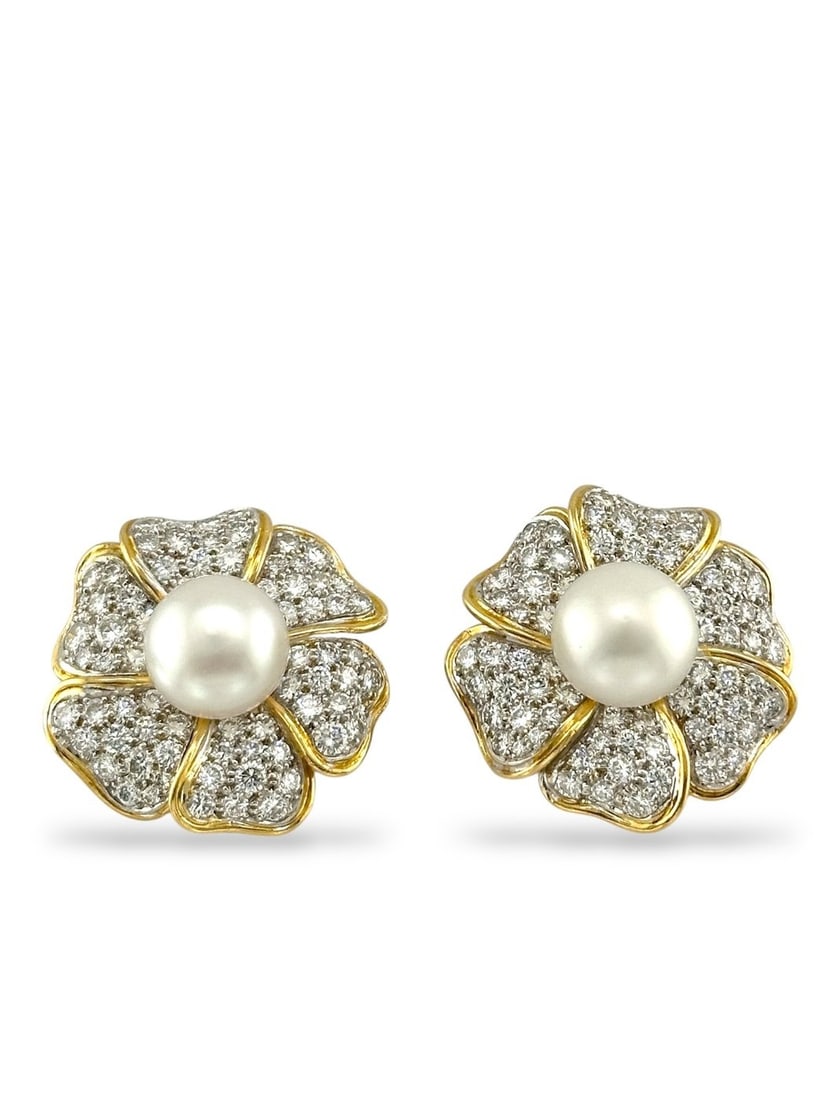 Earrings - 18 kt. Yellow gold, 18k Gold and 11.0ct Diamonds Earrings Diamond (Natural) (1 of 7)
