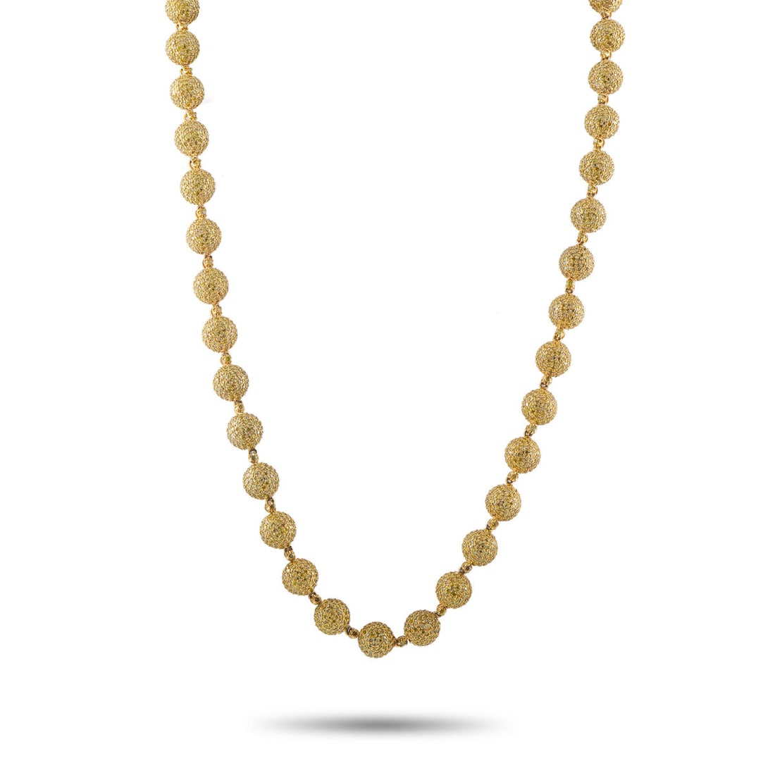 10K Yellow Gold 74.5ct Diamond Necklace (1 of 3)