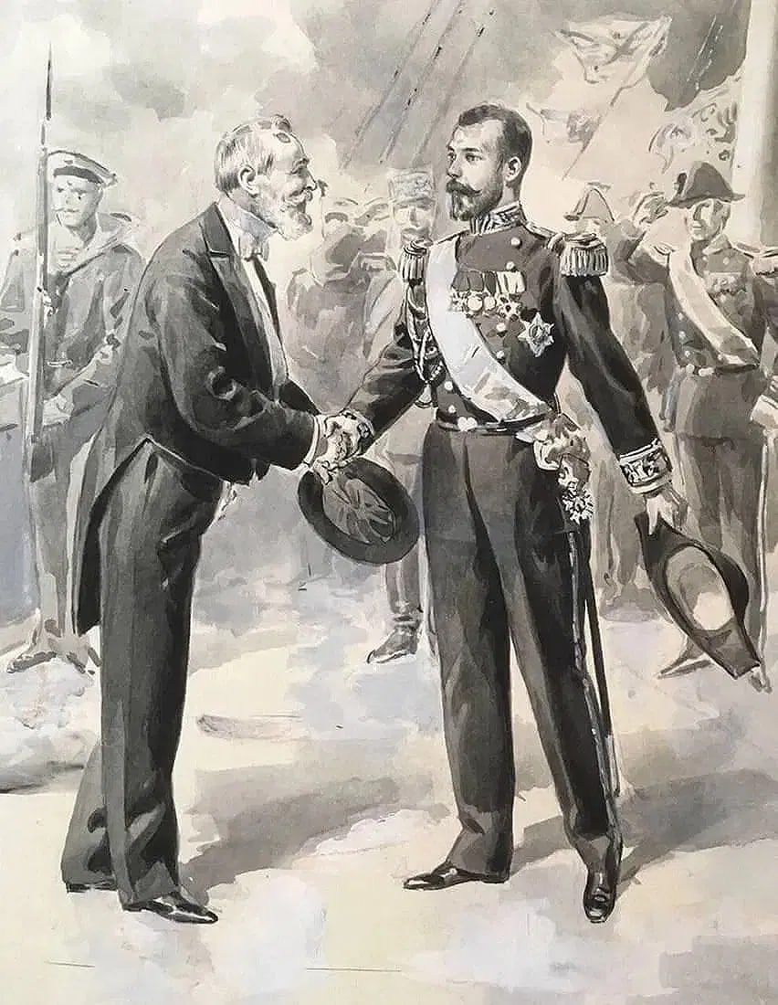 JEAN PAUL TINAYRE Russian Emperor Nicholas II and Their Majesty Émile François Loubet - Russian: JEAN PAUL TINAYRE Russian Emperor Nicholas II and Their Majesty Émile François Loubet - Russian JEAN PAUL TINAYRE Russian Emperor Nicholas II and Their Majesty Émile François Loubet Description: J