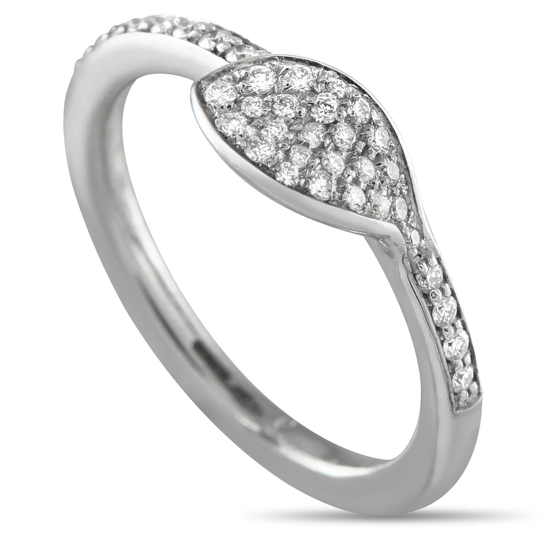 PASQUALE BRUNI 18K White Gold and Diamond Ring Petit Garden Ring Single Leaf: PASQUALE BRUNI 18K White Gold and Diamond Ring Petit Garden Ring Single Leaf Brand New No Box , comes with original packaging Retailer price MRSP 3850 USD An elegant, understated design makes this Pas