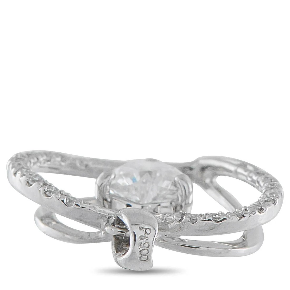 Platinum 0.59ct Diamond Heart Pendant - 4