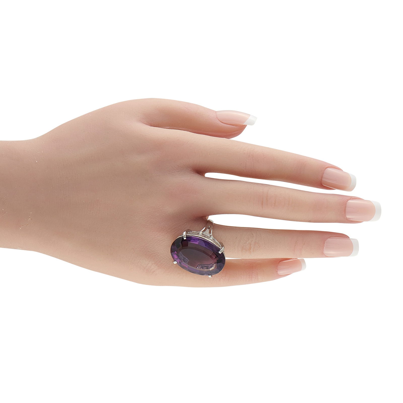 Platinum Amethyst Ring - 3