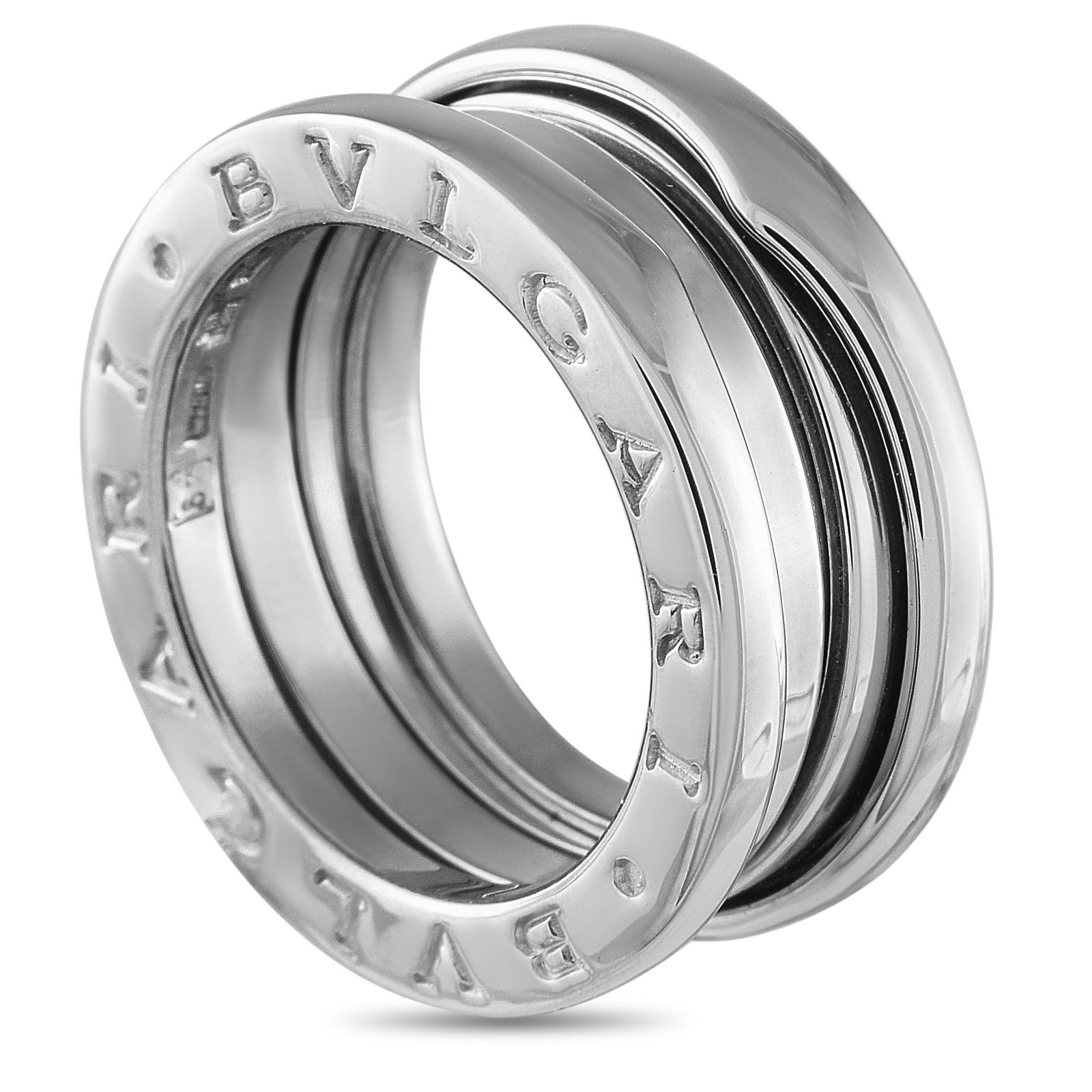 Bvlgari B.zero1 18K White Gold Ring: The Bvlgari B.Zero1 ring stands as a testament to the Italian luxury brand’s ability to fuse historical inspiration with modern innovation. The ring is inspired by the great amphitheater in Rome, de