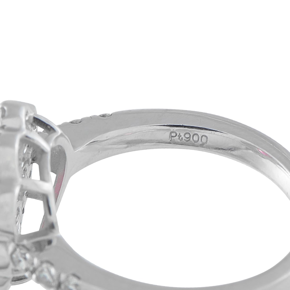 Platinum 0.93ct Diamond and Ruby Ring - 4