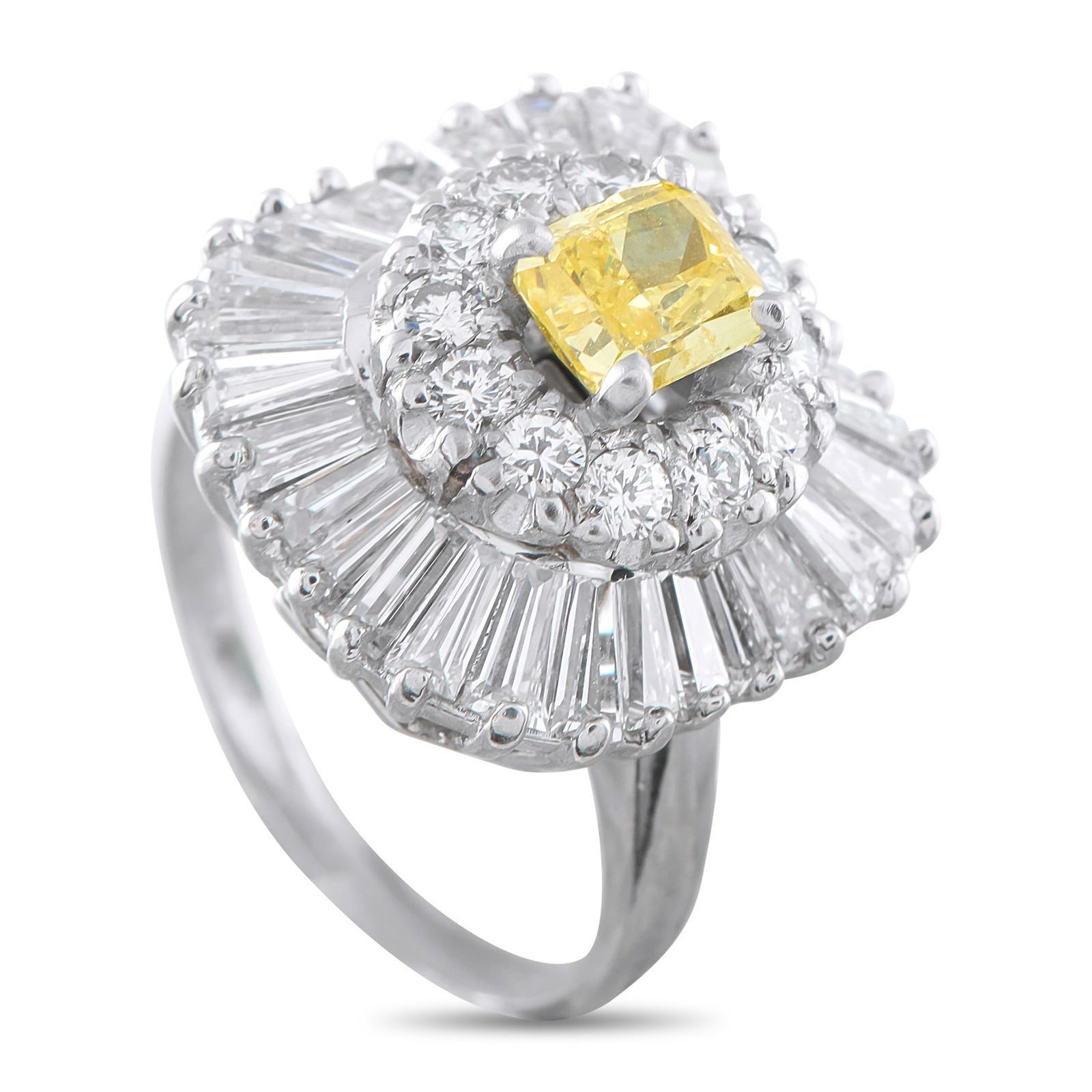 Platinum 3.69ct Diamond Ring (1 of 4)