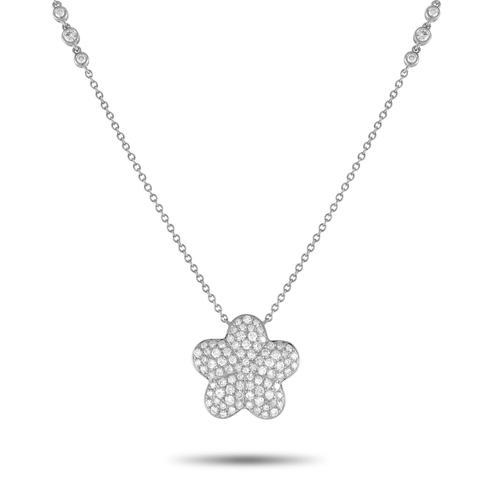 18K White Gold 1.25ct Diamond Pendant (1 of 3)