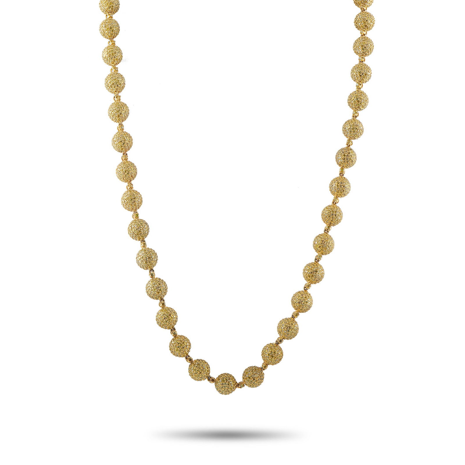 10K Yellow Gold 74.5ct Diamond Necklace (1 of 3)