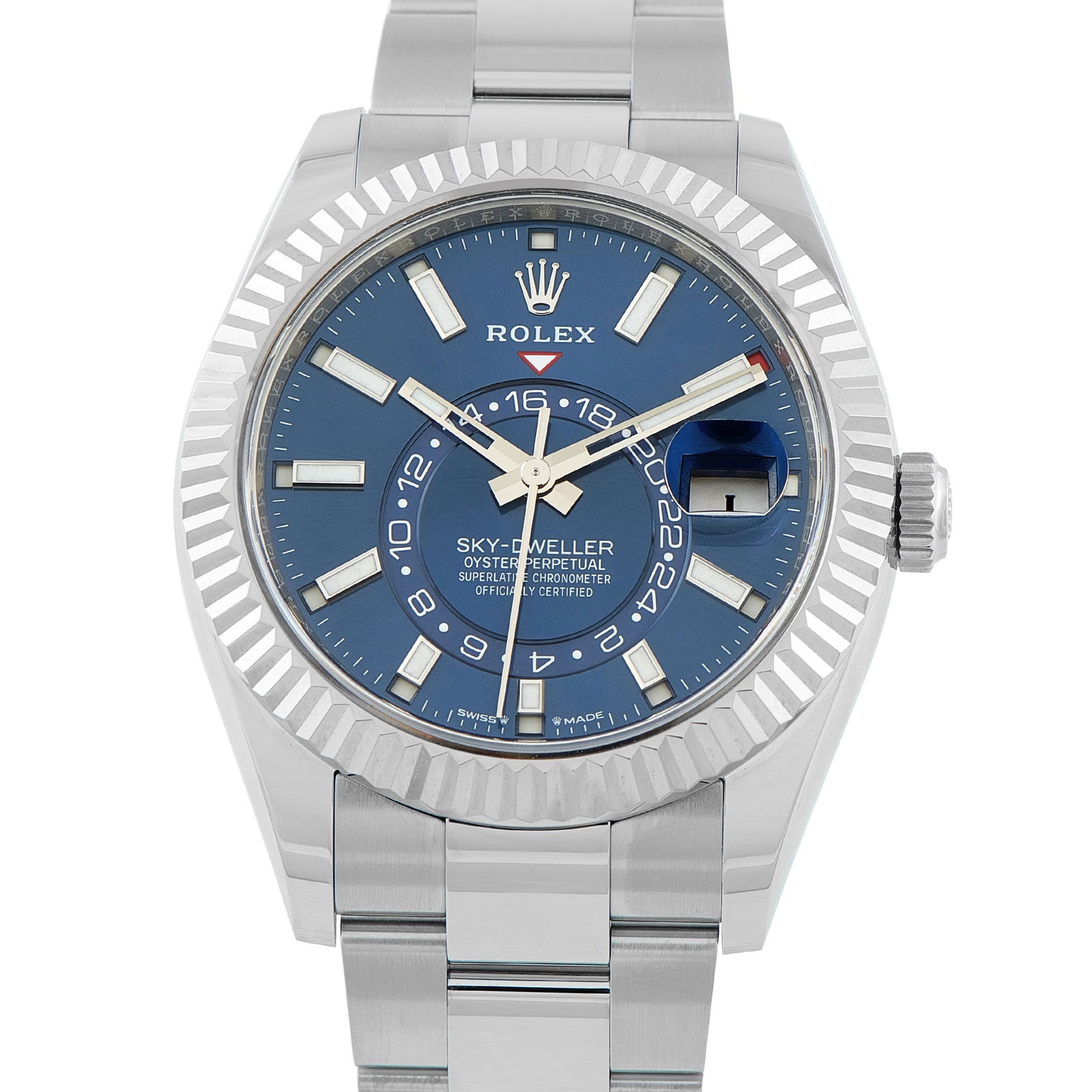 Rolex Sky-Dweller Blue Dial Steel Oyster Watch 336934: The Sky-Dweller remains a beloved Rolex model for offering real mechanical innovation in a format that stays practical, legible, and distinctly Rolex. The ref. 336934, with its blue dial, presents the