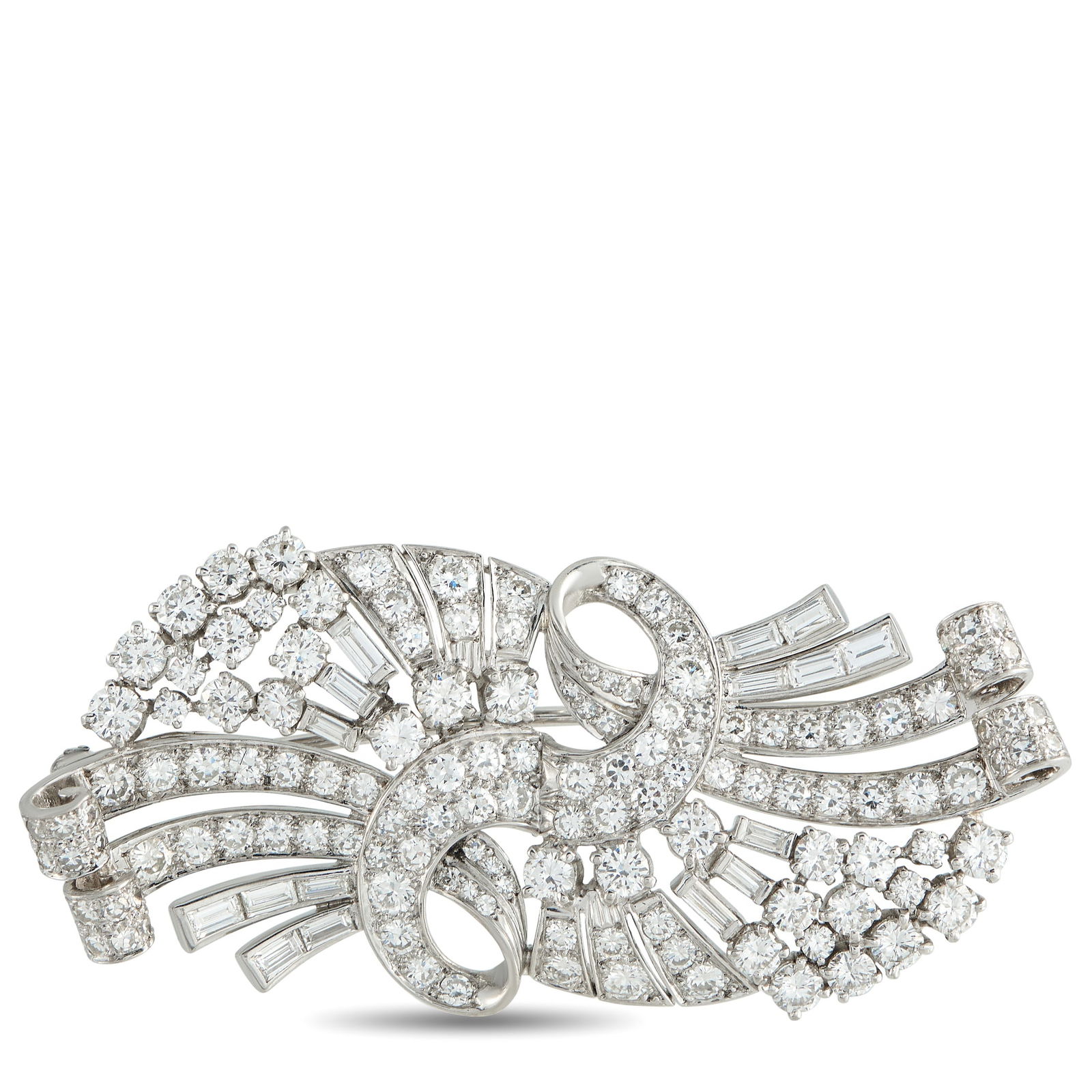 Platinum 6.0ct Diamond Brooch (1 of 3)