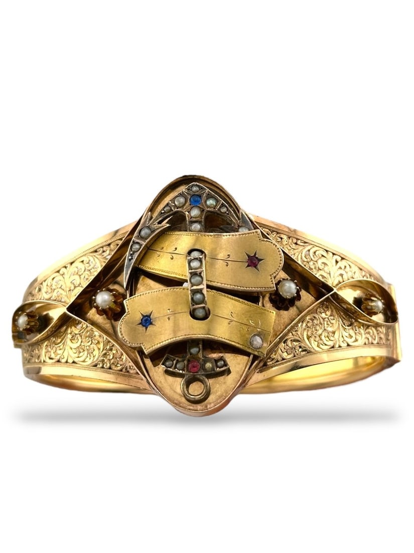 14 kt. Yellow gold, Antique Victorian 14K Gold 1880s (1 of 6)