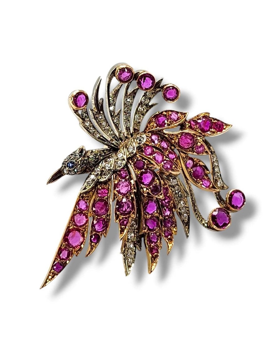 Brooch - 18 kt. Yellow gold, 18k Gold & 1.0ct Diamond Brooch Swan - 1.0ct. tw. Diamond (Natural) (1 of 7)