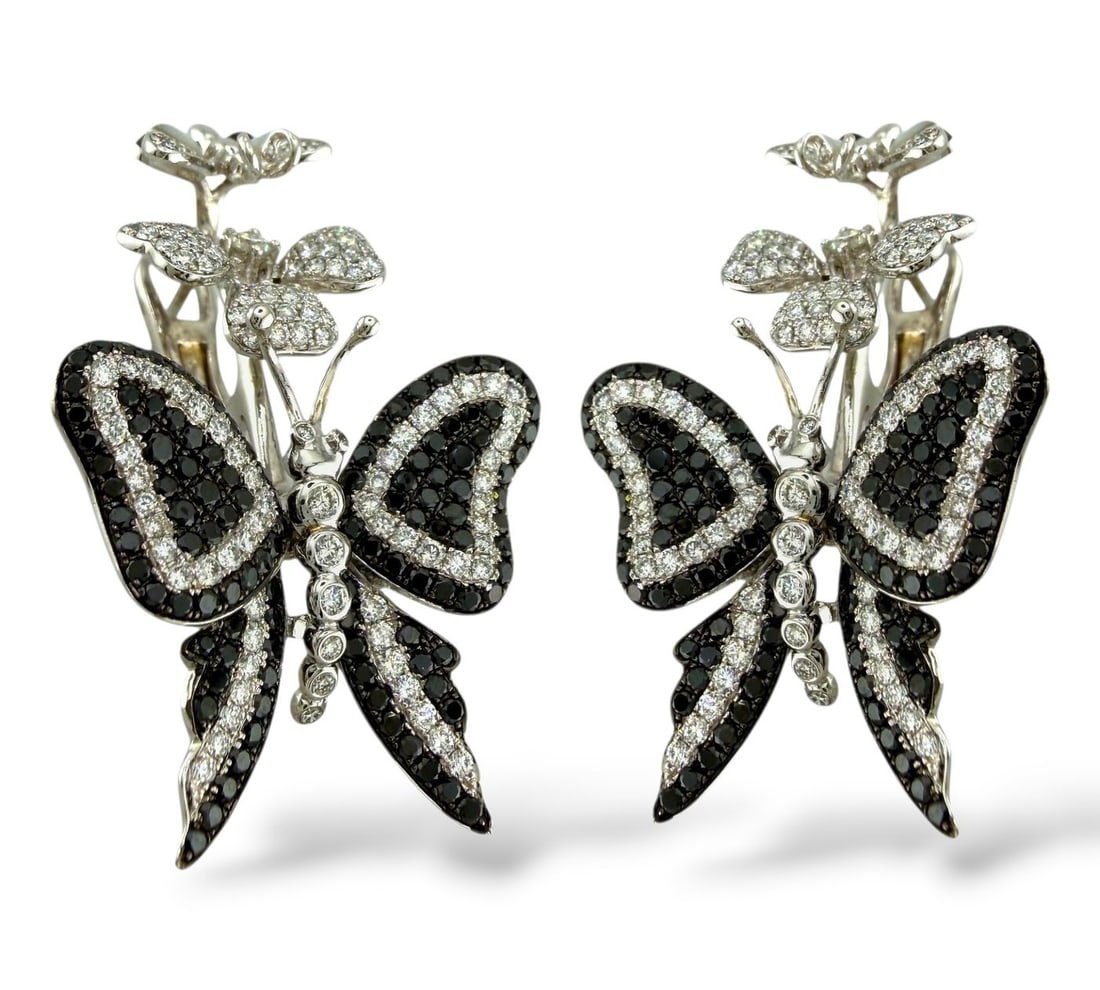 Earrings - 18 kt. White gold - 4.89ct. tw. Diamond (Natural) (1 of 11)