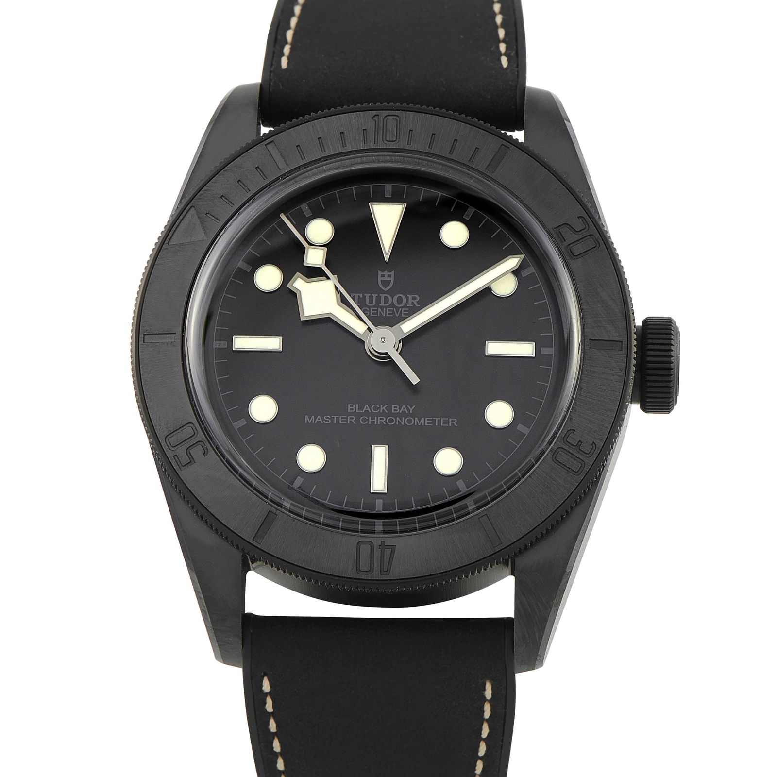 Tudor Black Bay Ceramic Watch 79210CNU: A stealthy timepiece boasting elite mechanical performance. Tudor ’s Black Bay Ceramic ref. 79210CNU features a 41mm case crafted from matte black ceramic. The unidirectional bezel carries a sunray