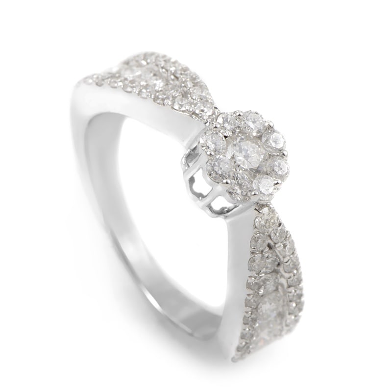 14K White Gold Diamond Promise Ring (1 of 3)