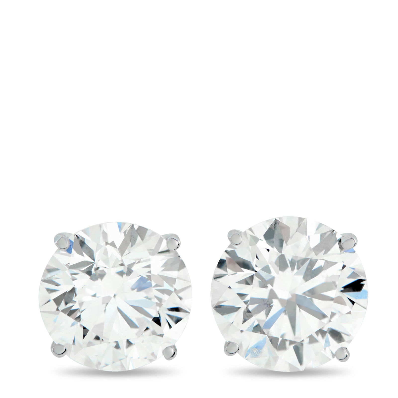 14K White Gold 5.10ct Lab-Grown Diamond Stud Earrings (1 of 4)
