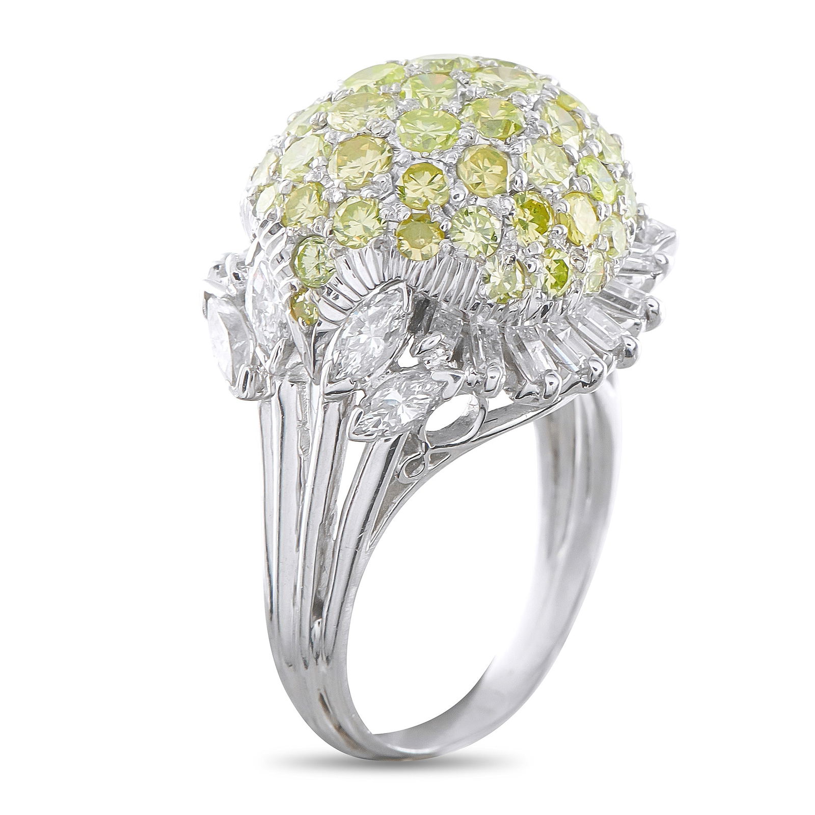 Platinum 4.50ct Diamond Ring - 2