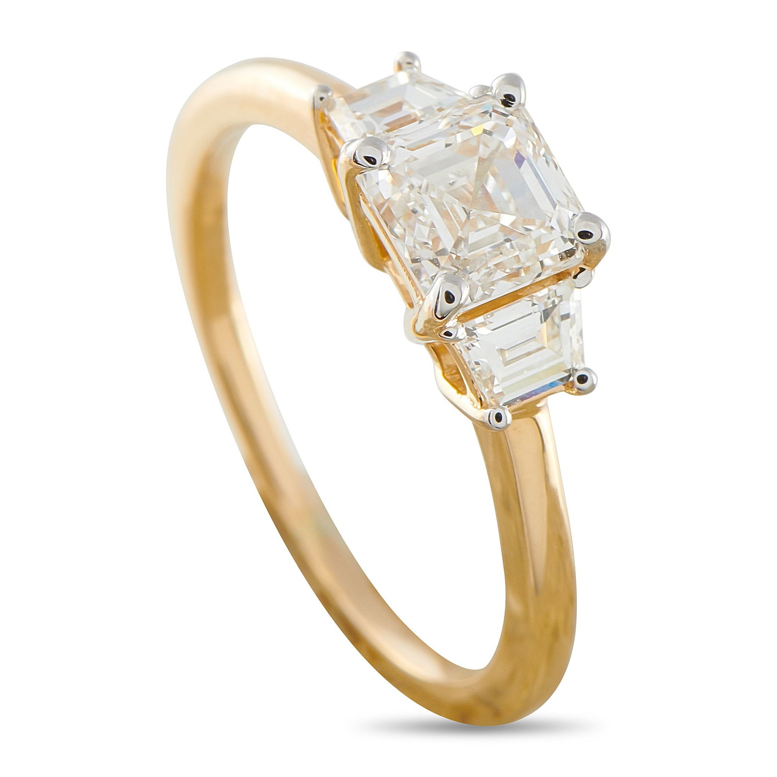 18K Yellow Gold 1.31ct Diamond Three-Stone Ring (1 of 3)