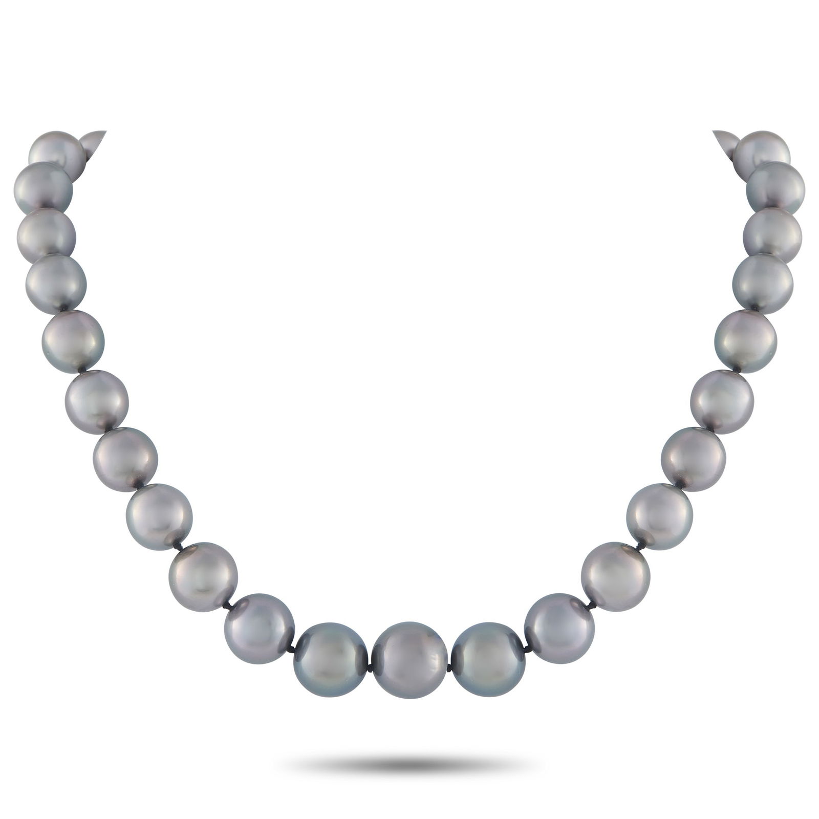 Tahitian Pearl Necklace: This luxury necklace is ideal for anyone with a bold, unconventional aesthetic. A series of Tahitian Pearls ranging in size from 11mm – 14mm make this piece instantly captivating. Ideal for any
