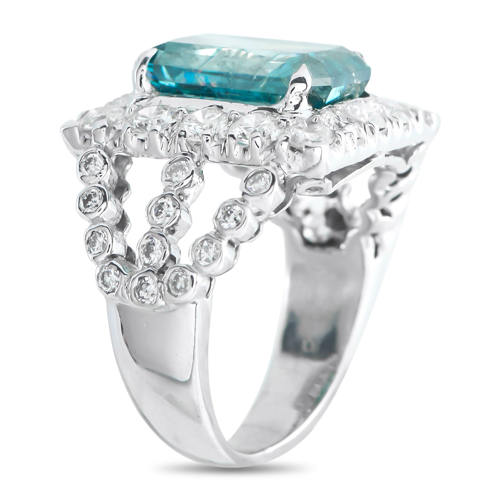 Platinum 7.94ct Diamond Ring - 2