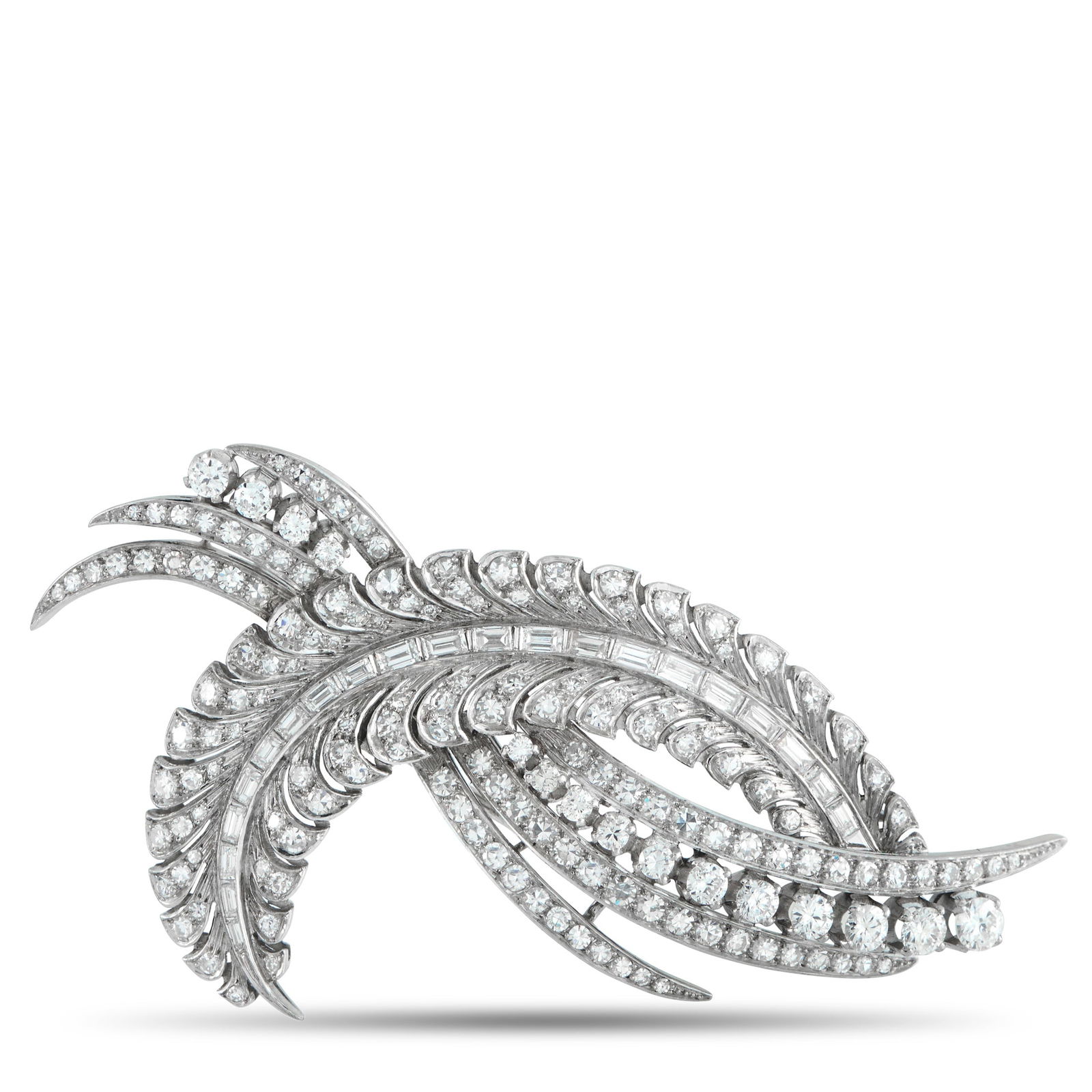 Platinum 5.25ct Diamond Brooch (1 of 3)