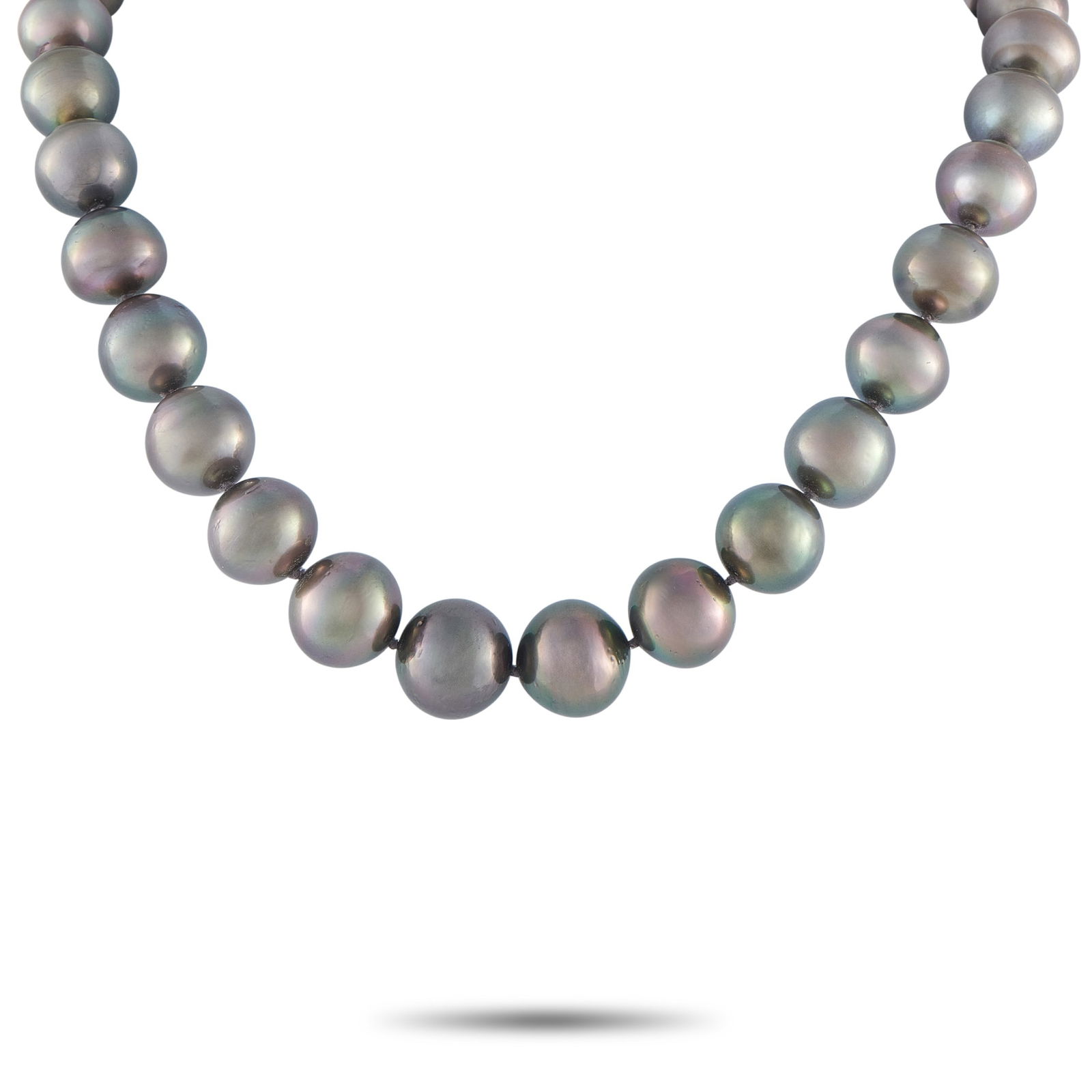 18K White Gold 4.0ct Diamond and Tahitian Pearl Necklace (1 of 3)