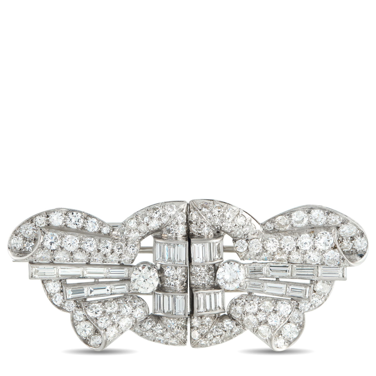 Platinum 7.70ct Diamond Brooch (1 of 3)
