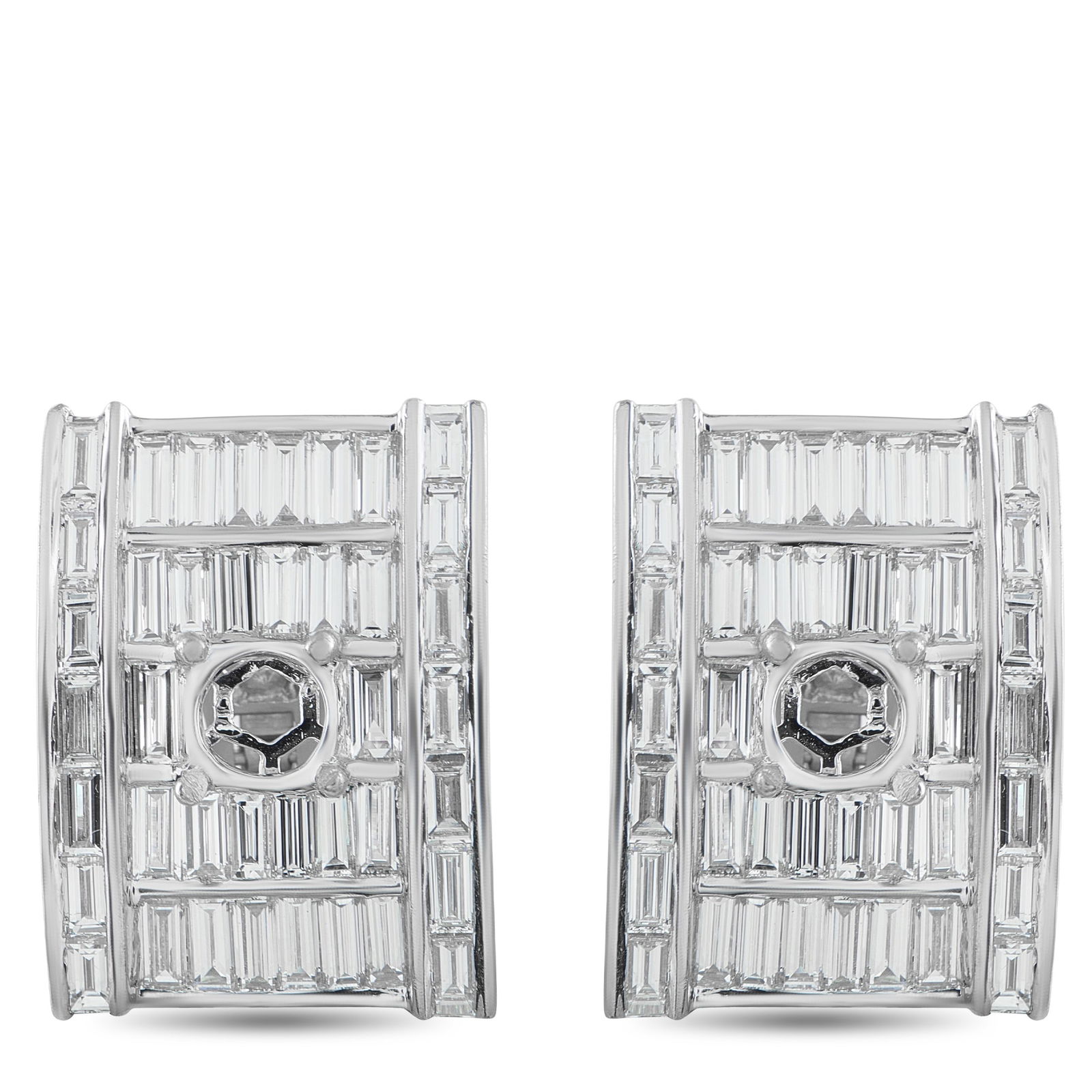 Platinum 8.45ct Diamond Clip-On Earrings (1 of 3)